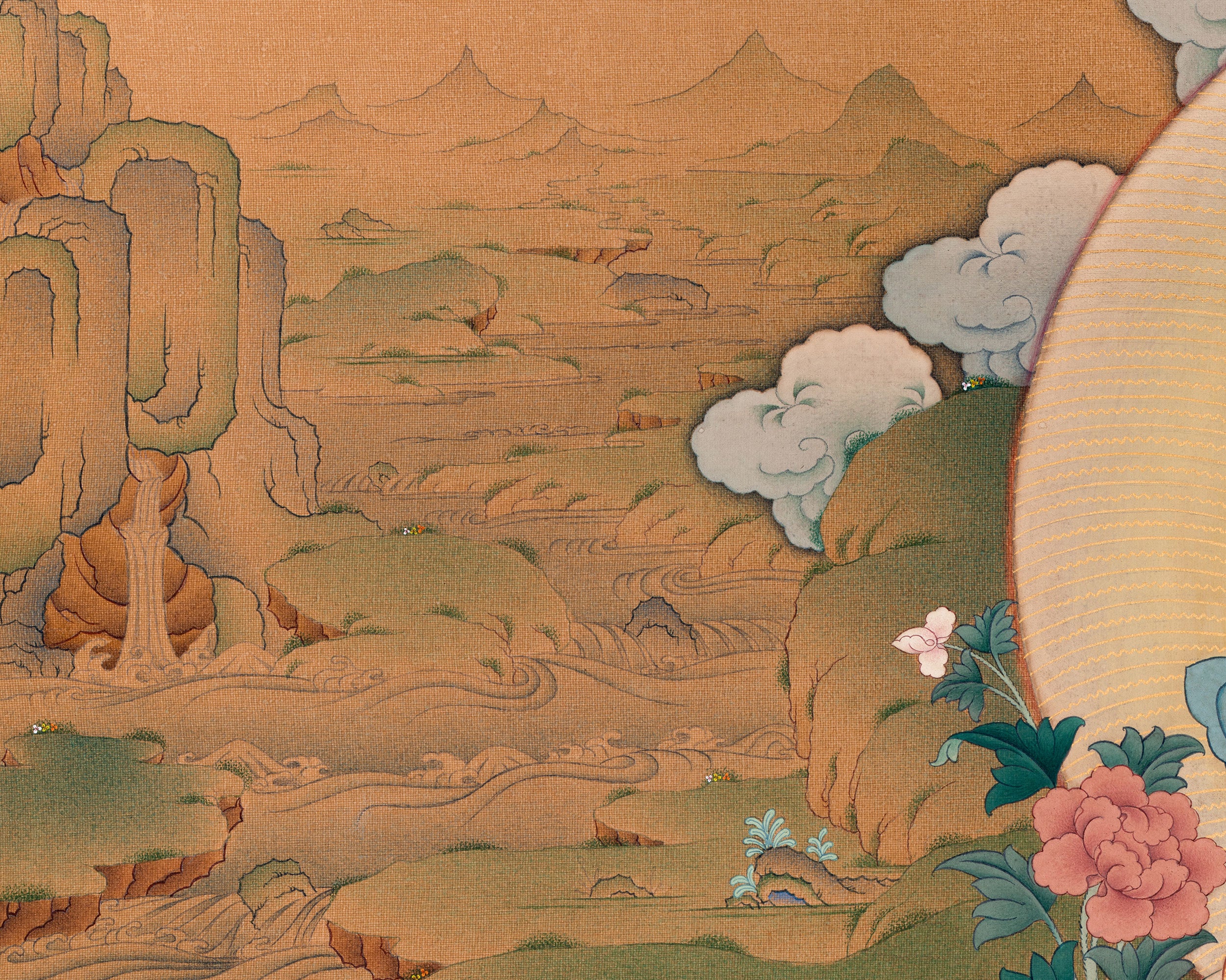 Female Bodhisattva, White Tara Canvas Print | With Amitayus and Namgyalma