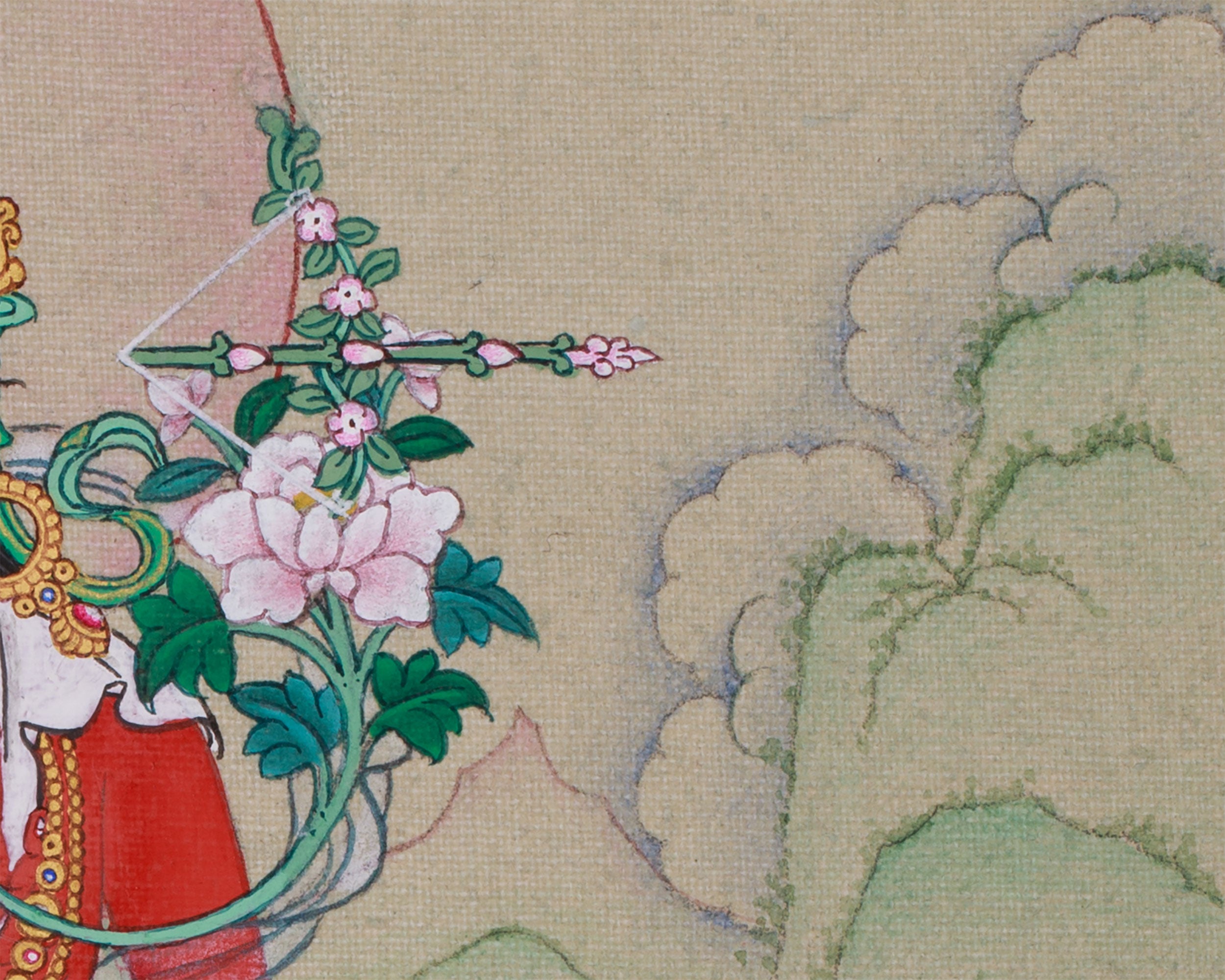 Compact Red Tara Painting | Goddess of Attraction, Compassion, and Enlightenment