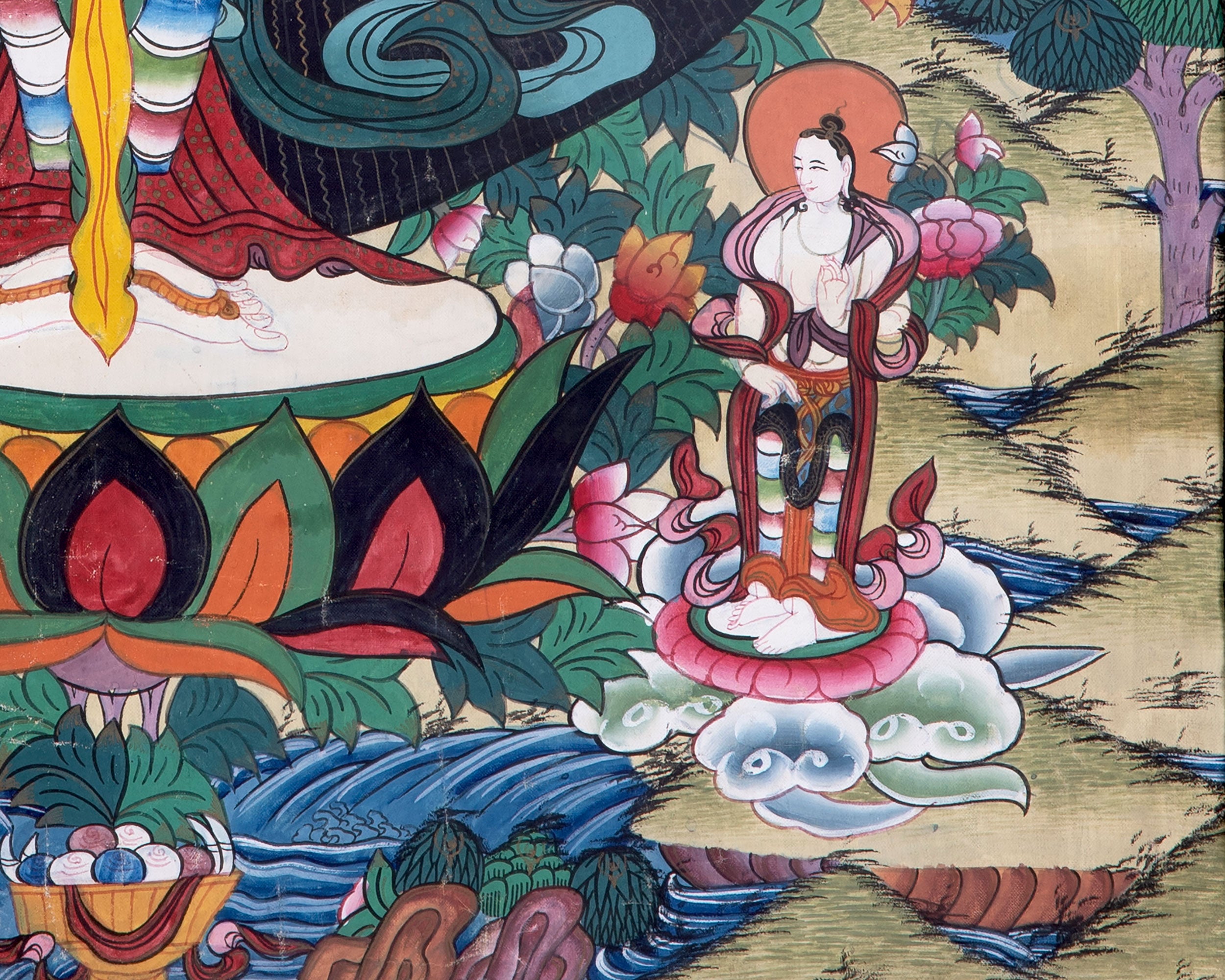 Vintage Thousand Armed Avalokiteshvara Thangka | BROCADE MOUNTED
