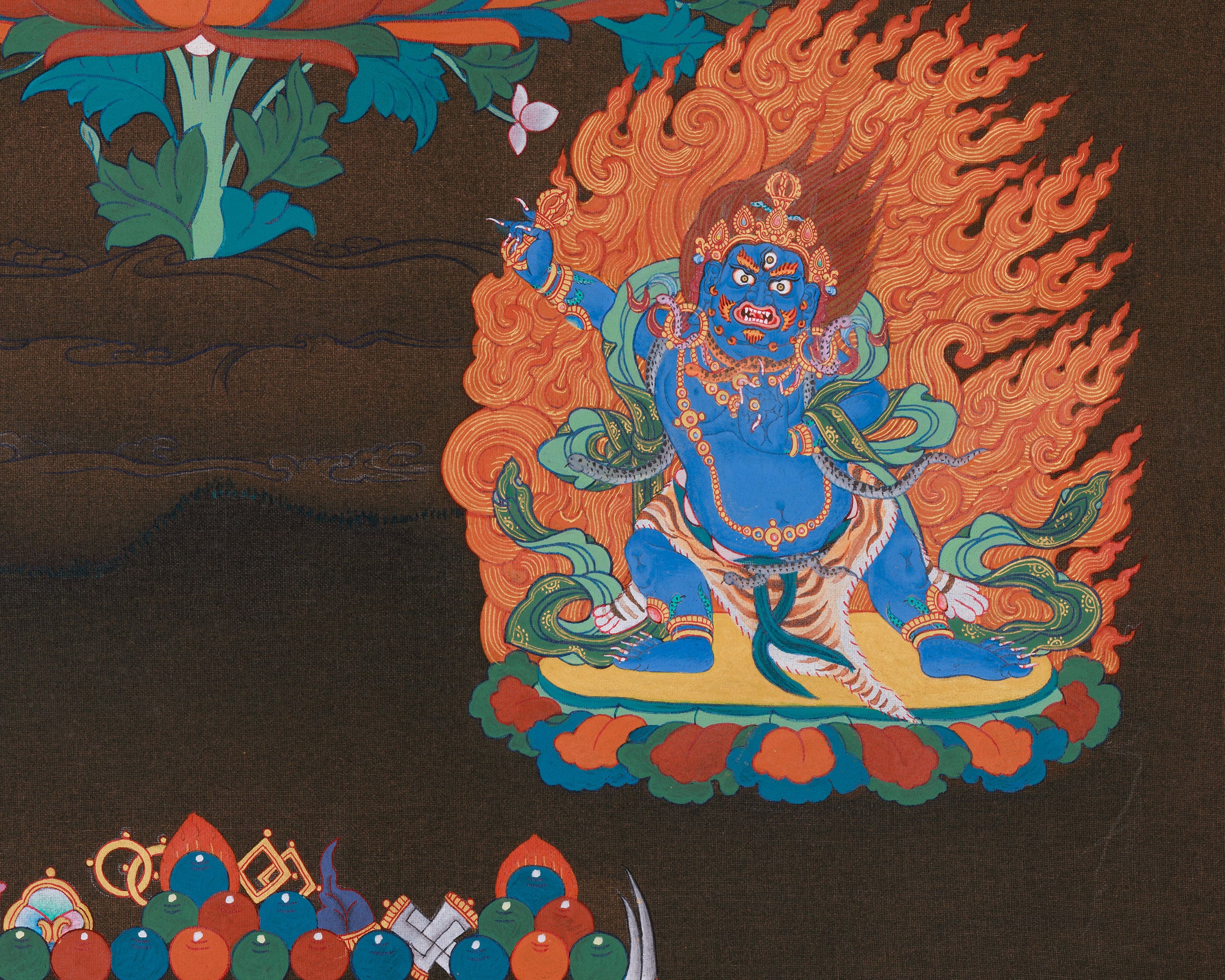 Three Tibetan Bodhisattvas: Chenrezig, Manjushri, and Vajrapani | Buddhist Altar