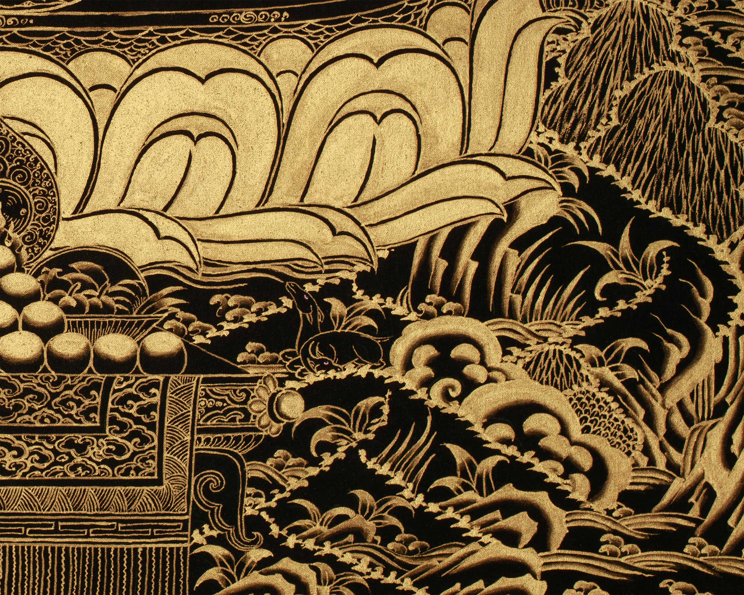 Tibetan Thangka of Long Life Buddha Amitayus | Deity of Immortality and Vitality