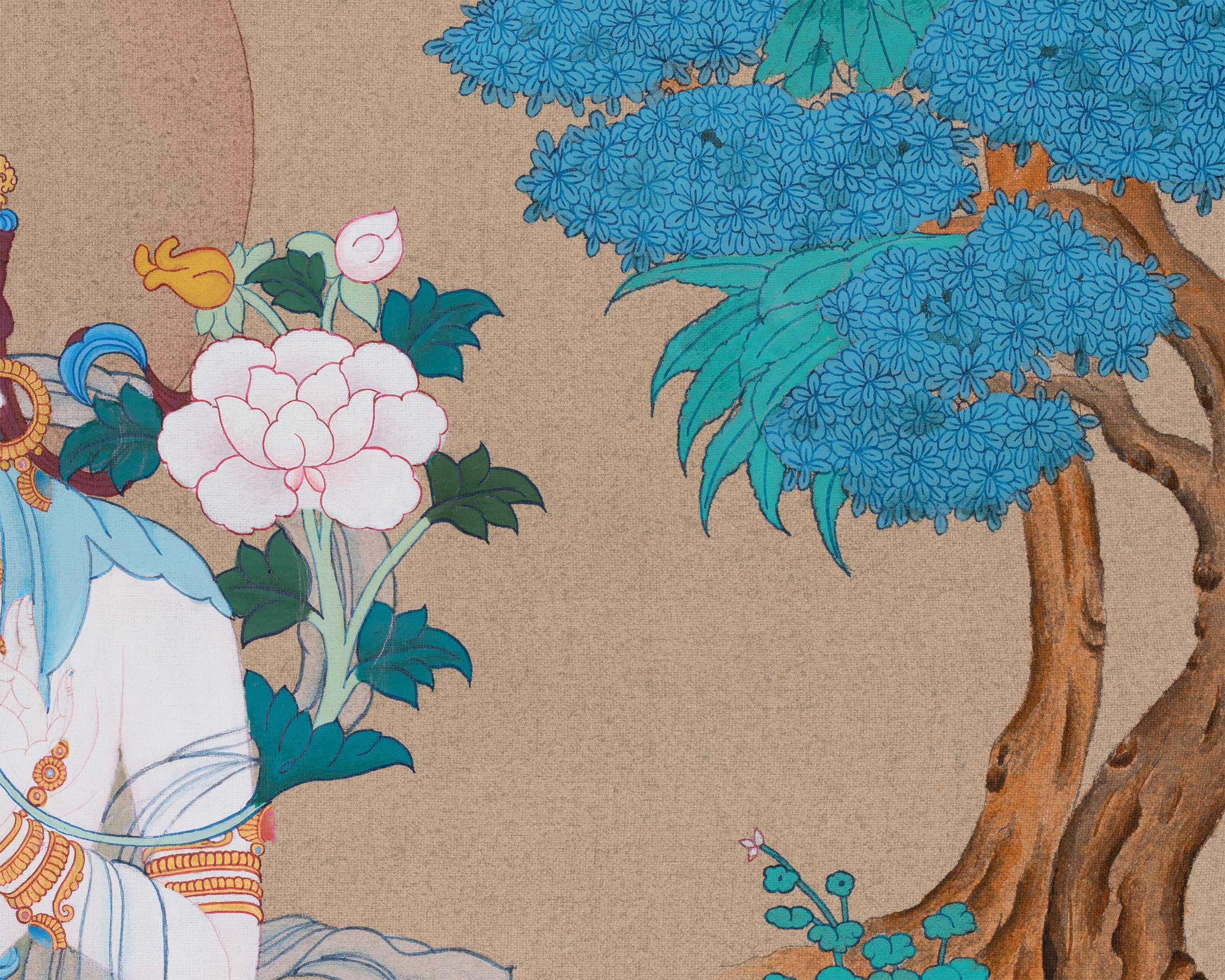 Seven Eyed Sita Tara Thangka | Guardian of Compassion and Longevity