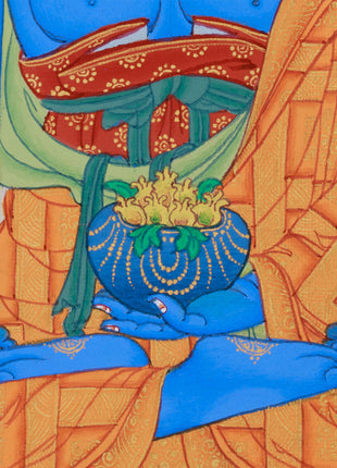 Tibetan Bhaisajyaguru Thangka | Symbol of Healing and Compassion