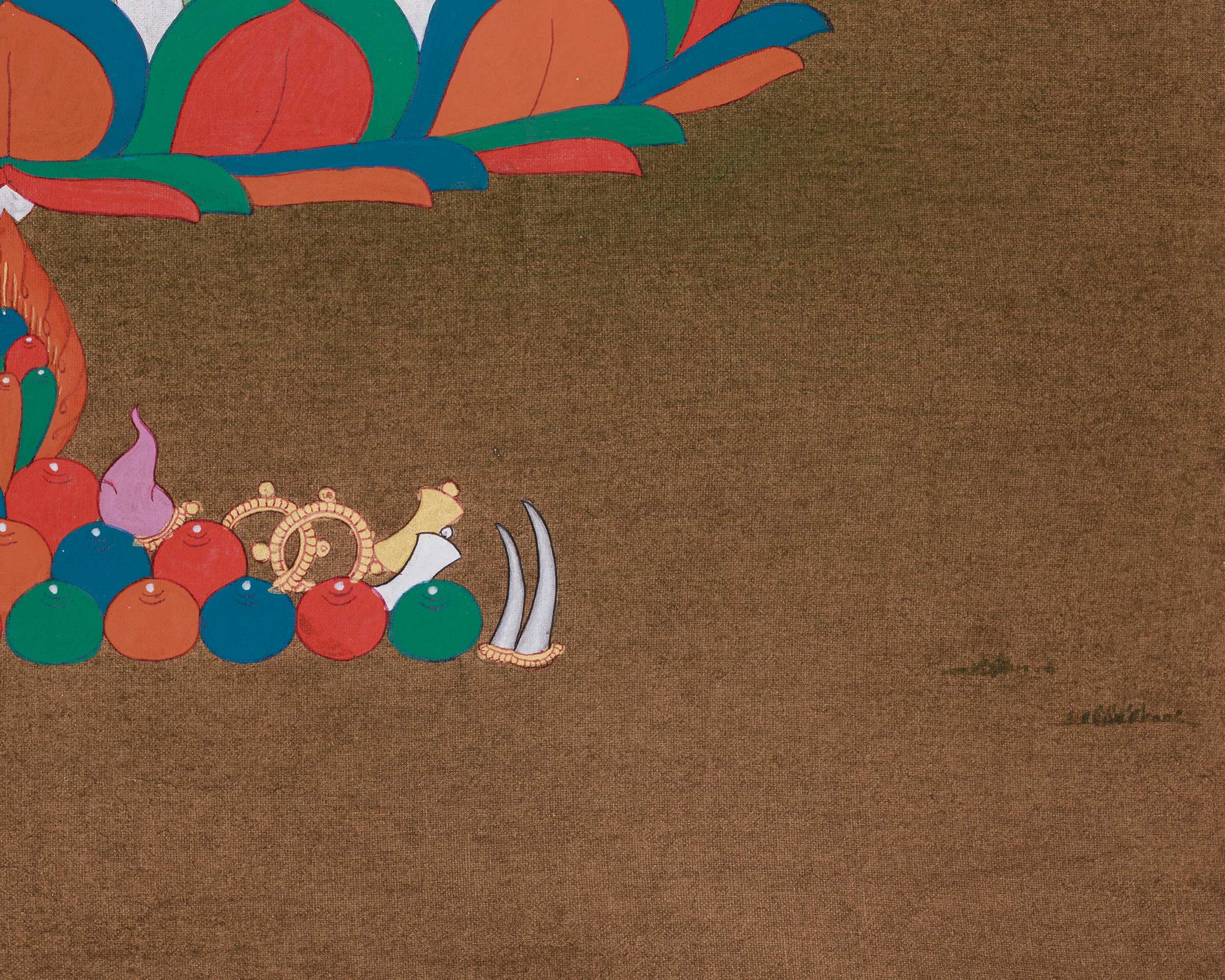 Traditional Thangka of Vajrasattva with His Consort | Symbol of Purification