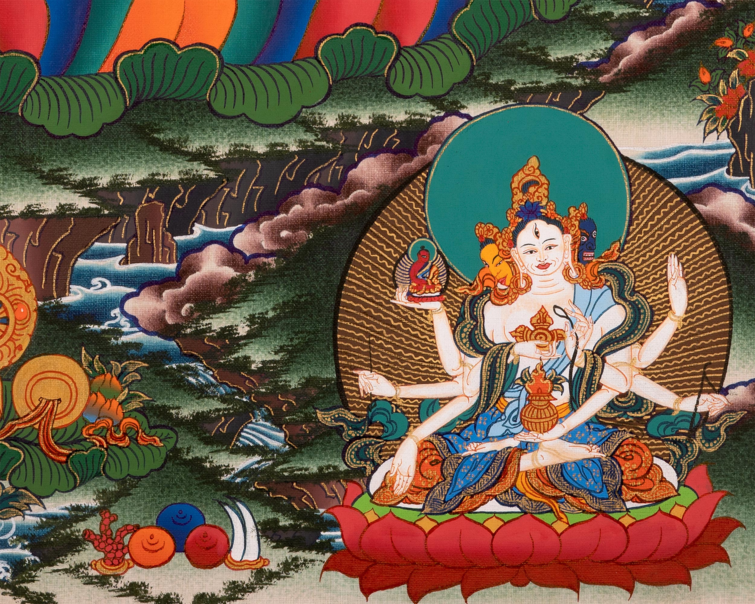 Female Bodhisattva, White Tara Artwork | Healing and Protection Deity