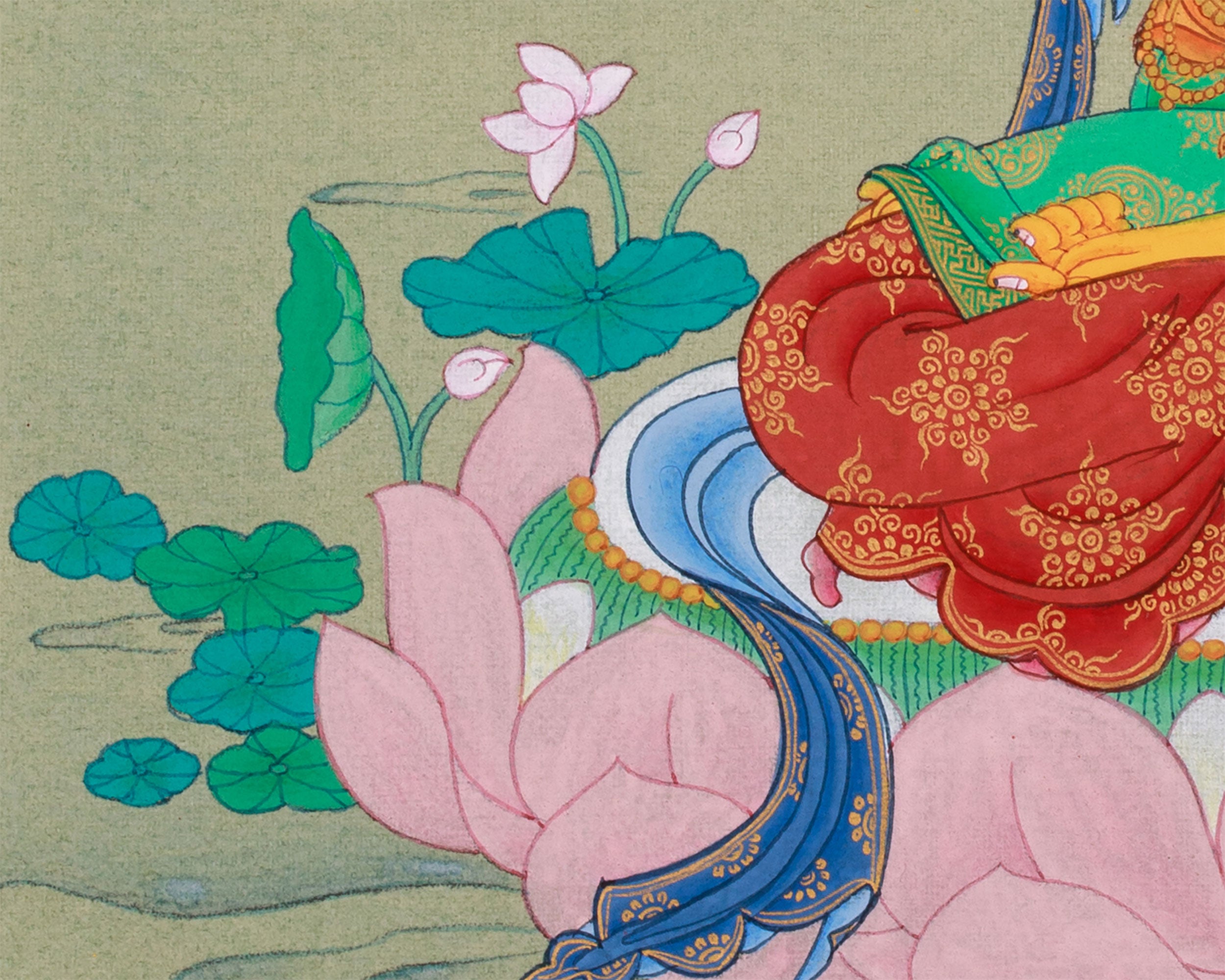 Small Manjushri Thangka | Bodhisattva of Wisdom and Clarity