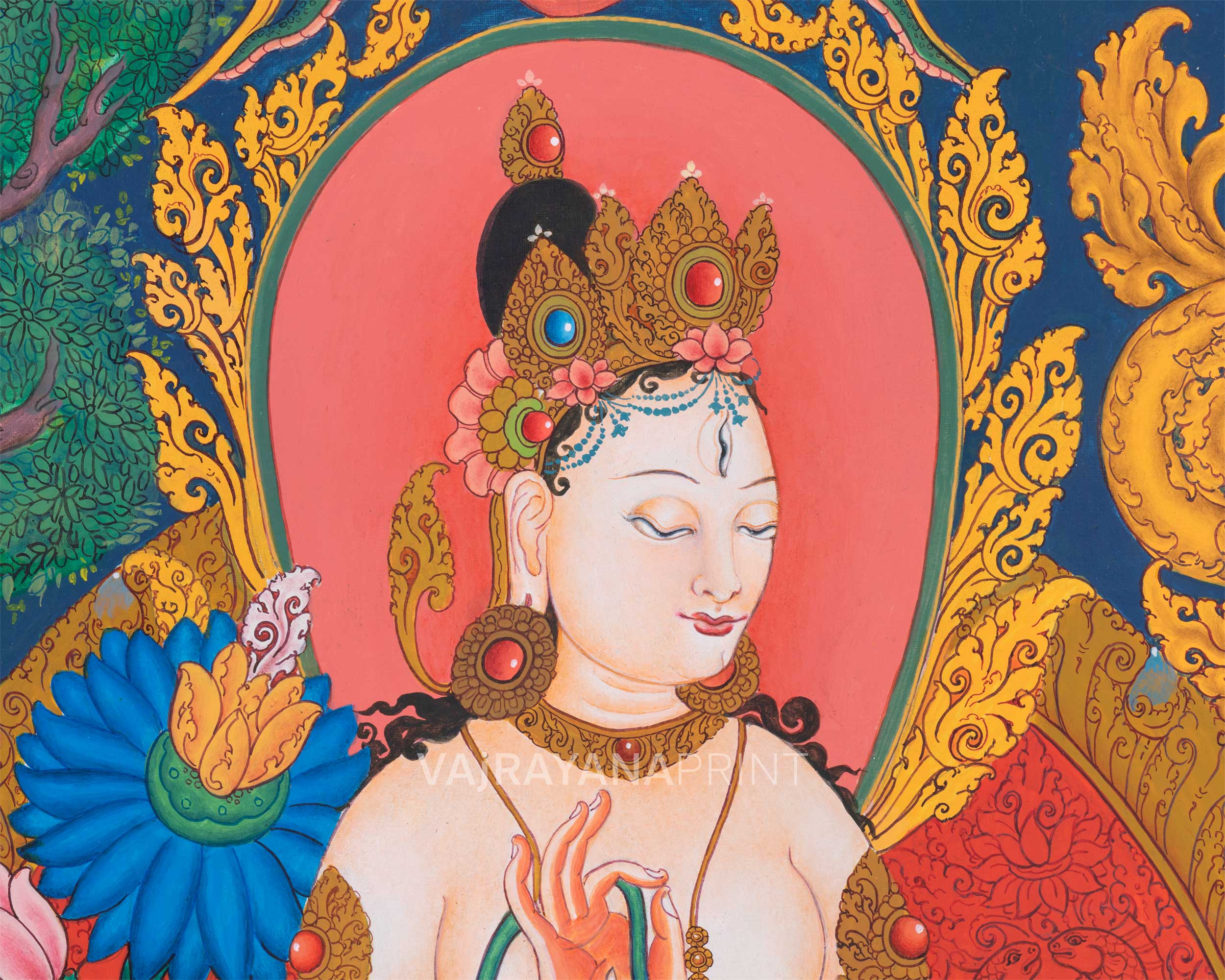 White Tara and Green Tara Set : Standing Tara Prints