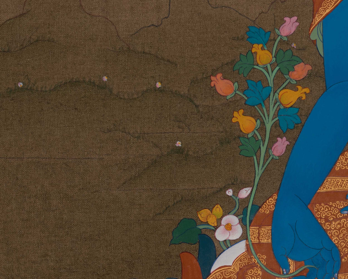 Bhaisajyaguru Thangka Painting | Medicine Buddha Art