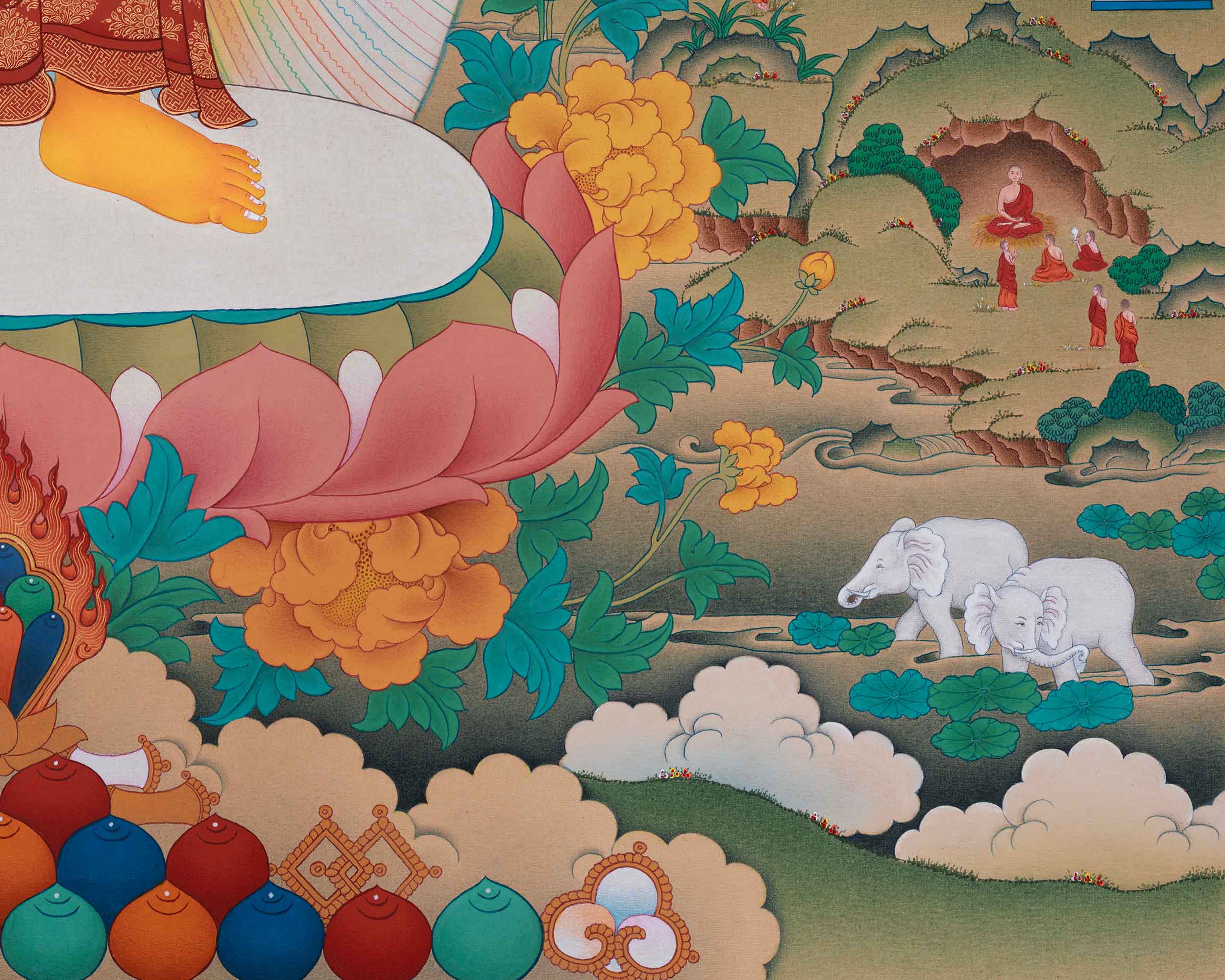 Standing Siddhartha Gautama Thangka | Founder of Buddhism