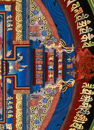 Mandala Kalachakra Thangka | Tibetan Buddhist Art of Cosmic Energy