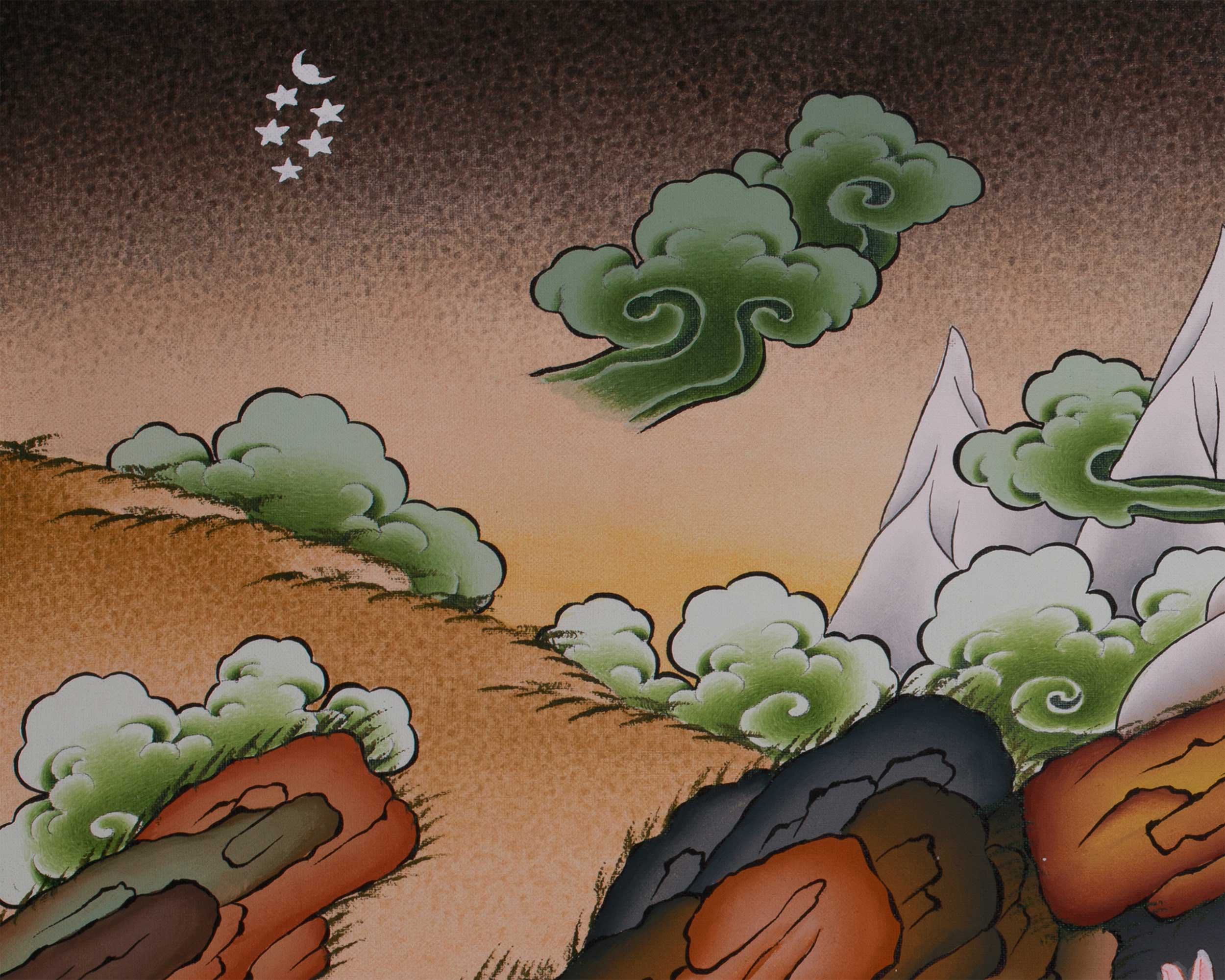 Milarepa Thangka Painting | Tibetan Yogi Art | Buddhist Wall Art