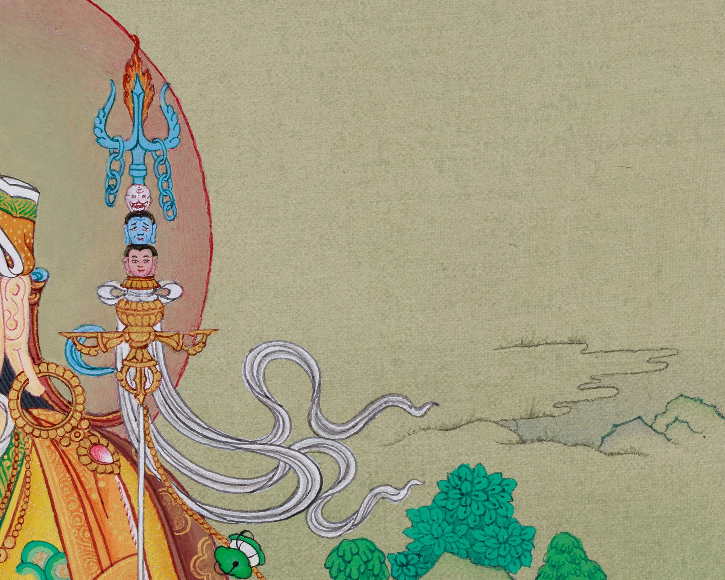 Tantric Padma Rinpoche Thangka | A Sacred Depiction of the Lotus Born Master