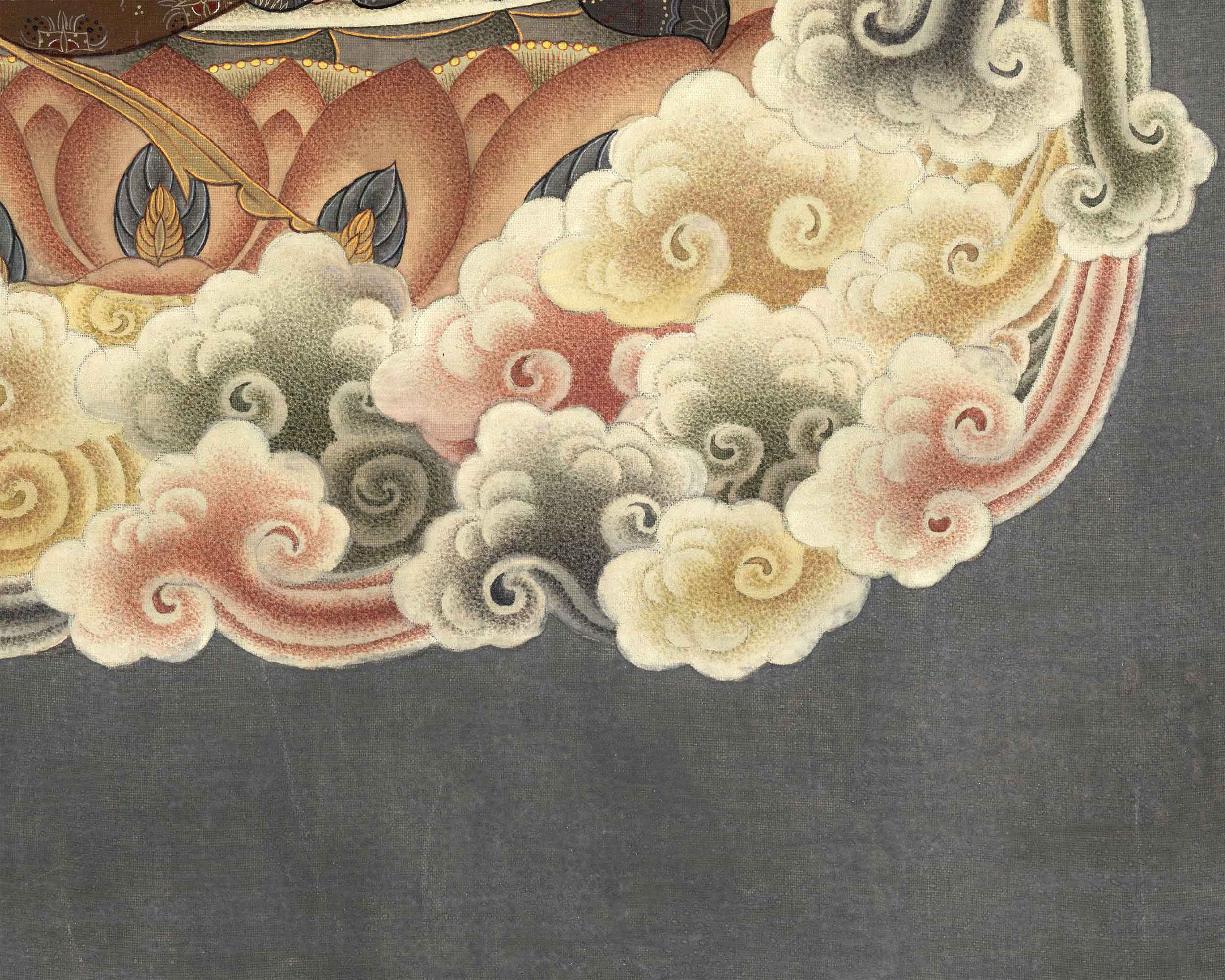 Bodhisattva Art in Japanese Style | Japanese Bodhisattva Thangka | Traditional Hand Painted Artwork