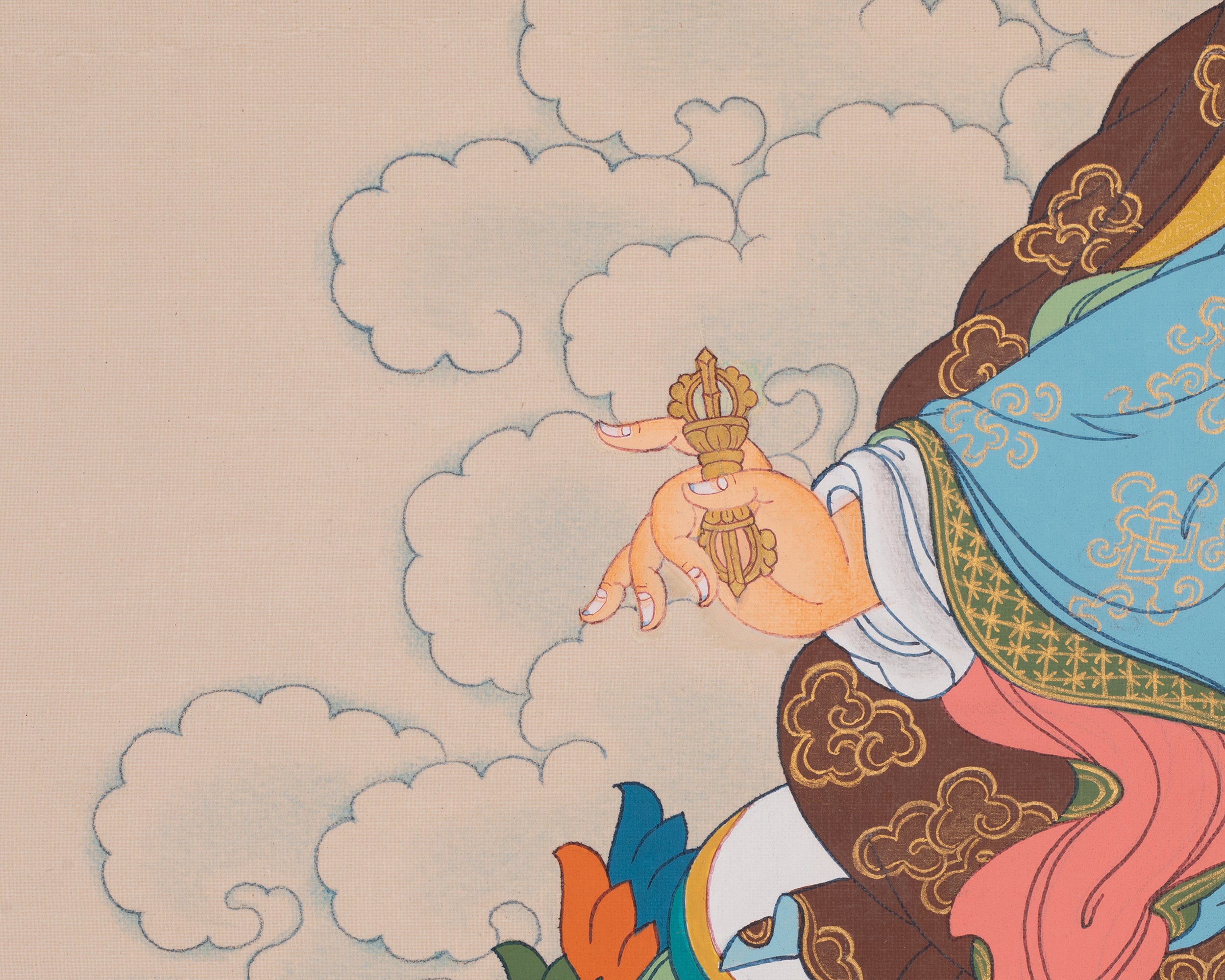 Wisdom Deity Guru Rinpoche Thangka | Precious Master | Second Buddha