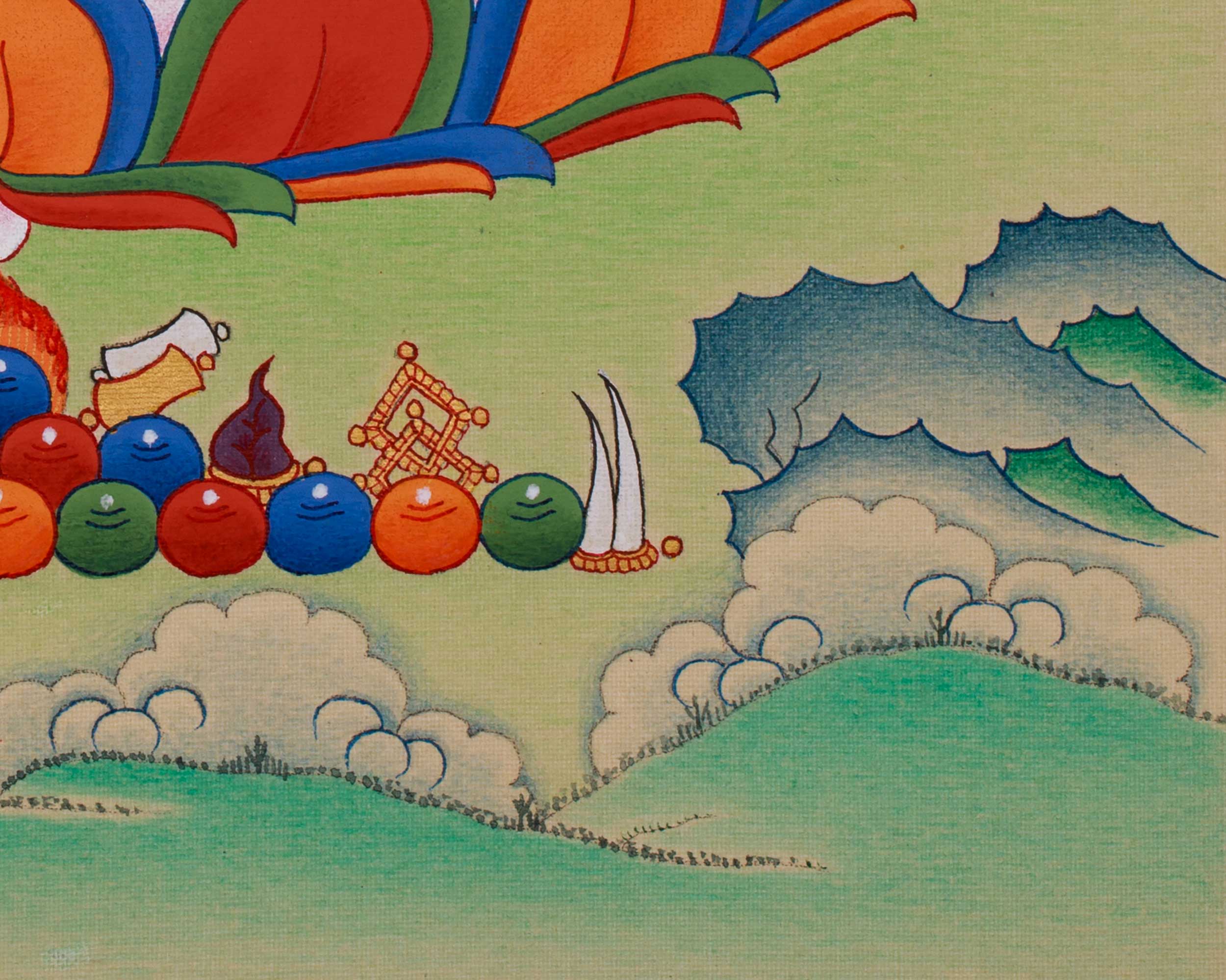Sacred Thangka Of Manjushri | Bodhisattva Art | Meditation Altar