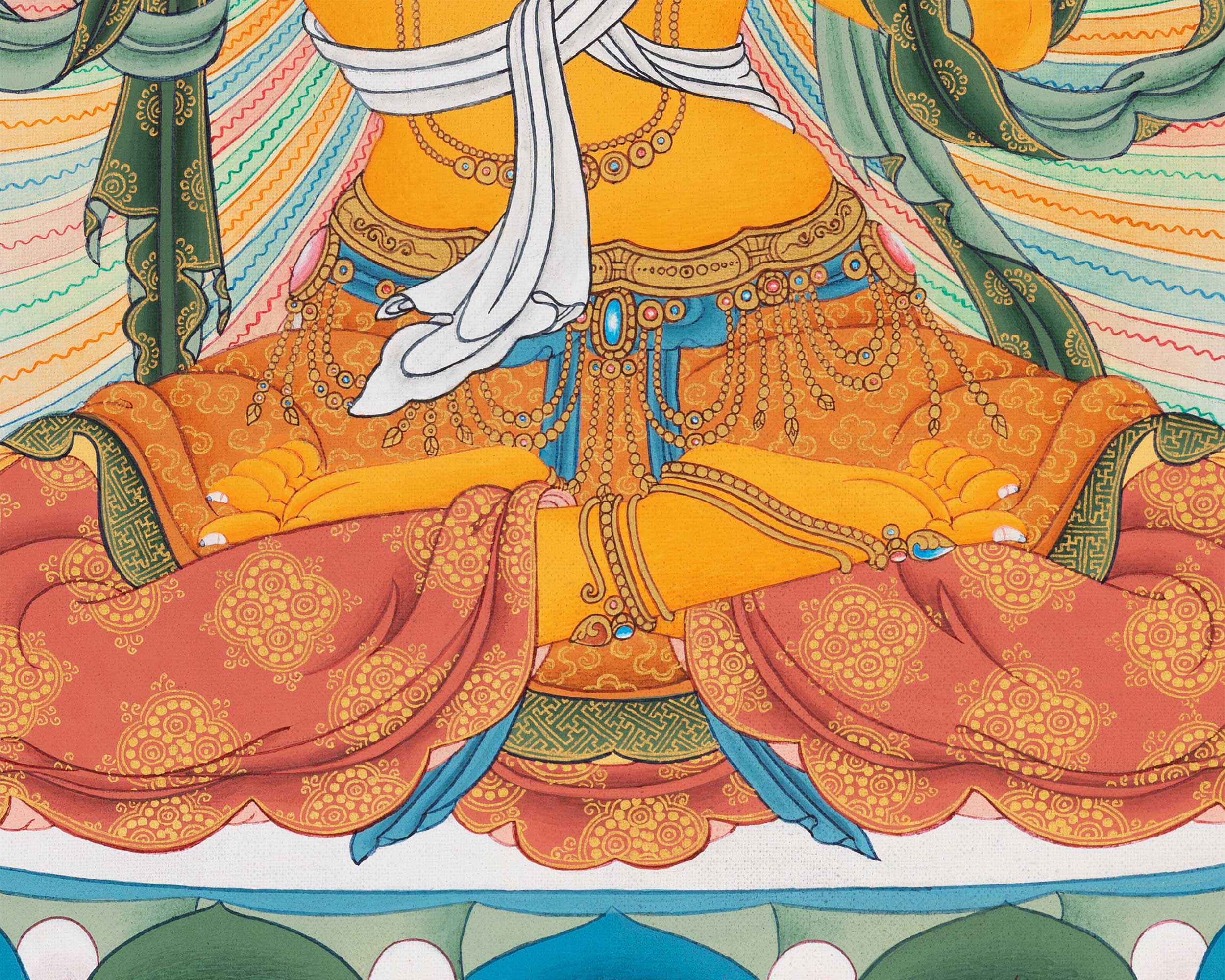 Unique Thangka of Manjushri Buddha