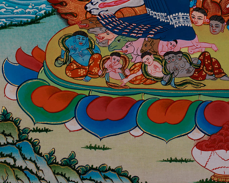 Wrathful Yamantaka Thangka | Tibetan Buddhist Protector