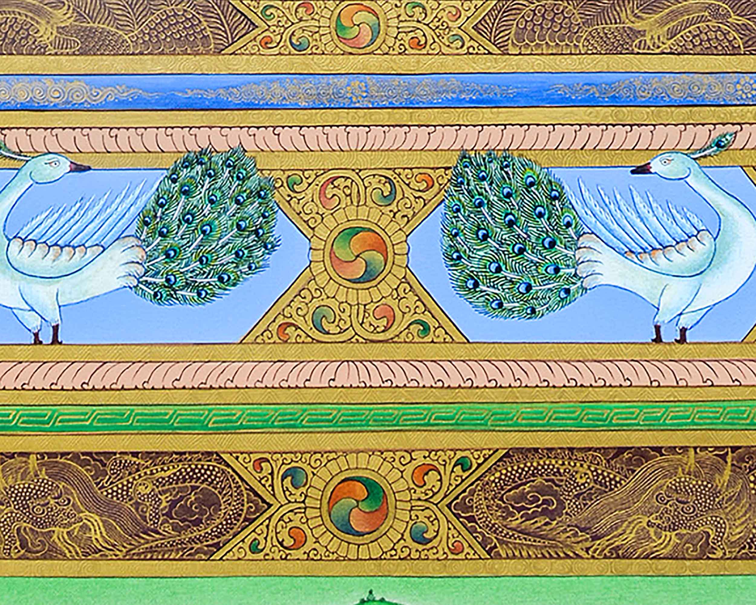 Hand Painted Amitabha Buddha Thangka Art | A Symbol Of Purity And Enlightenment | Traditional Tibetan Buddhism Art