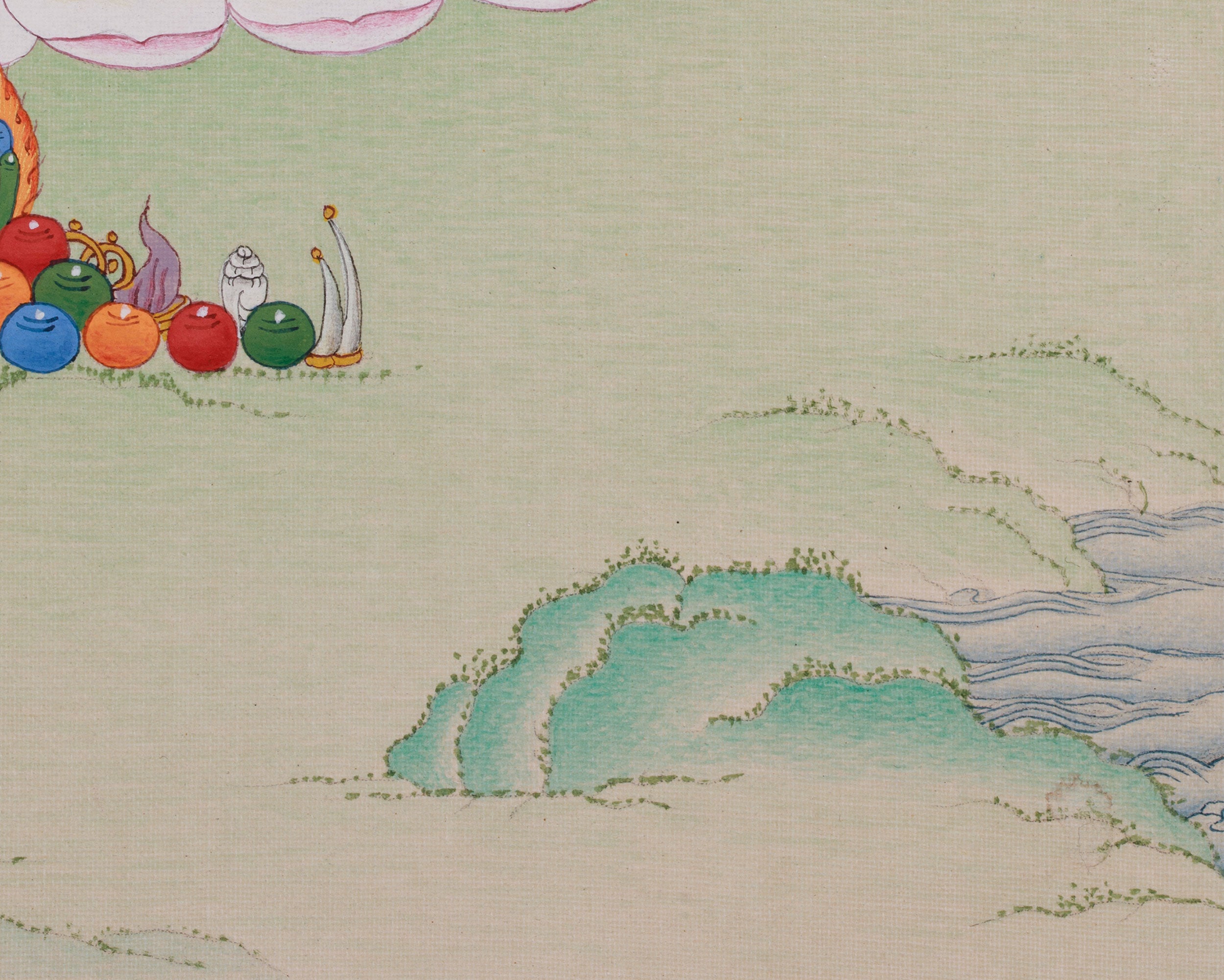 Compassionate Chenrezig Buddha Thangka | Four Armed Avalokiteshvara