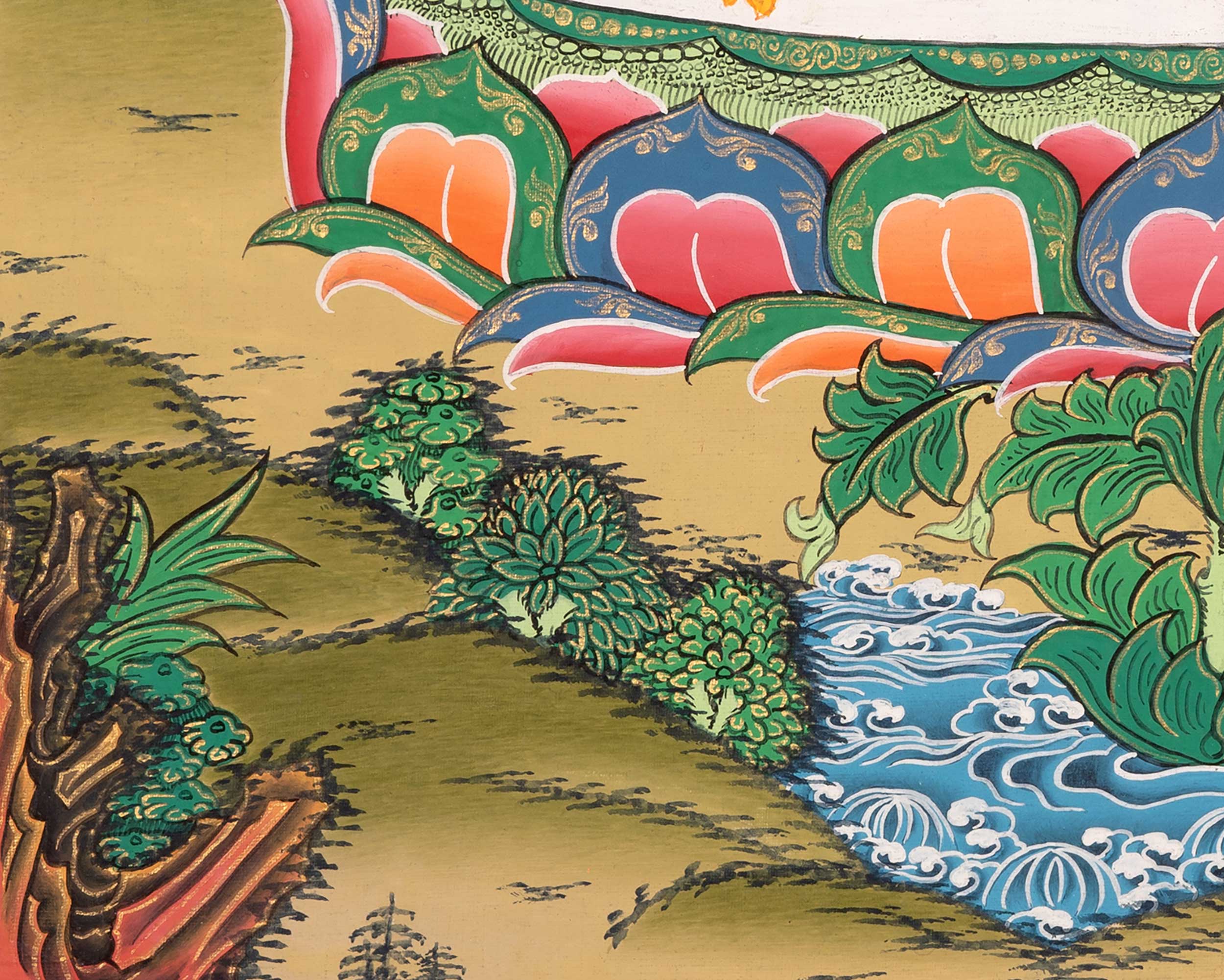 Shakyamuni Buddha Thangka | Buddhist Traditional Paint | Wall Decors