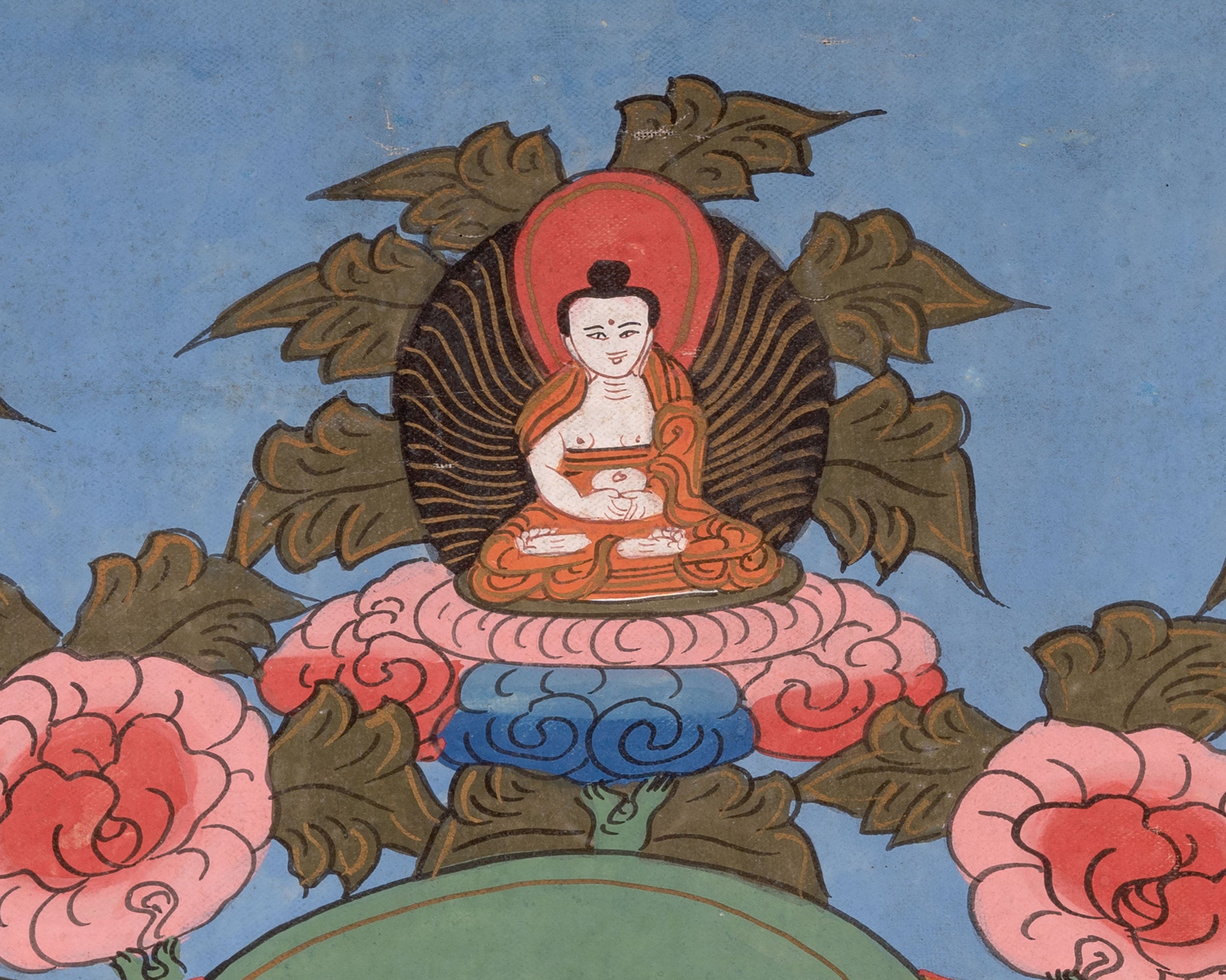 Goddess Vasudhara Thangka | Buddhist Art of Abundance and Fertility