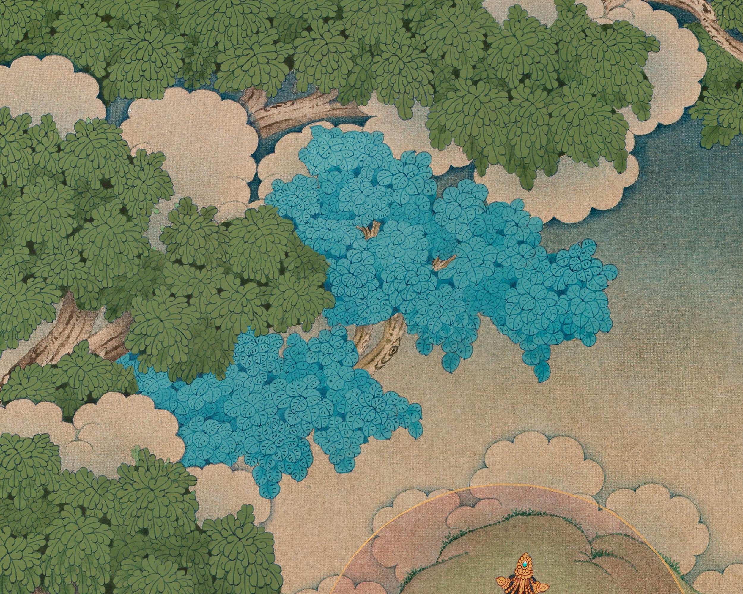 Tibetan Bodhisattva Manjushri Print | Buddhist Deity of Wisdom and Enlightenment