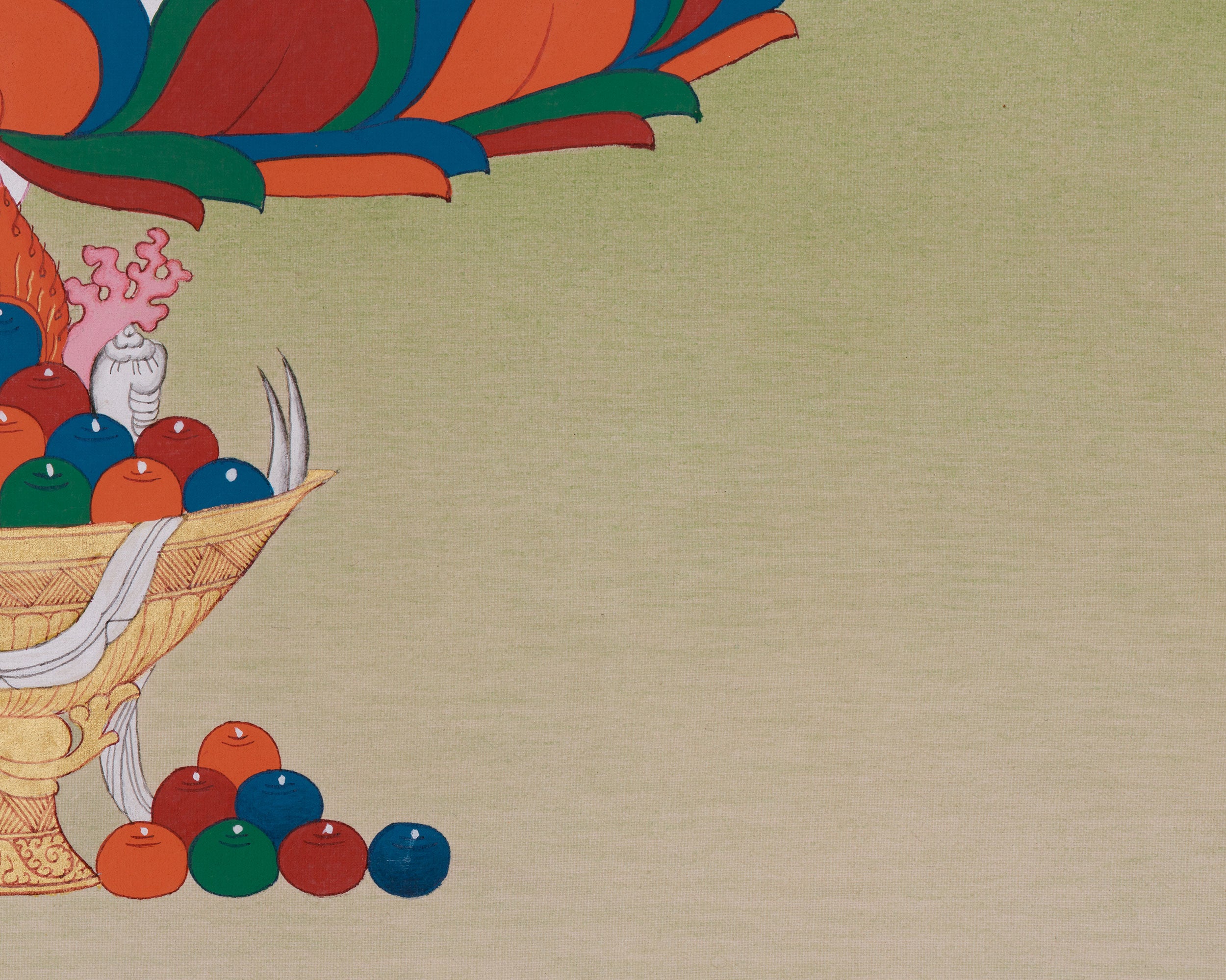 Female Deity White Tara Thangka | For Healing and Protection