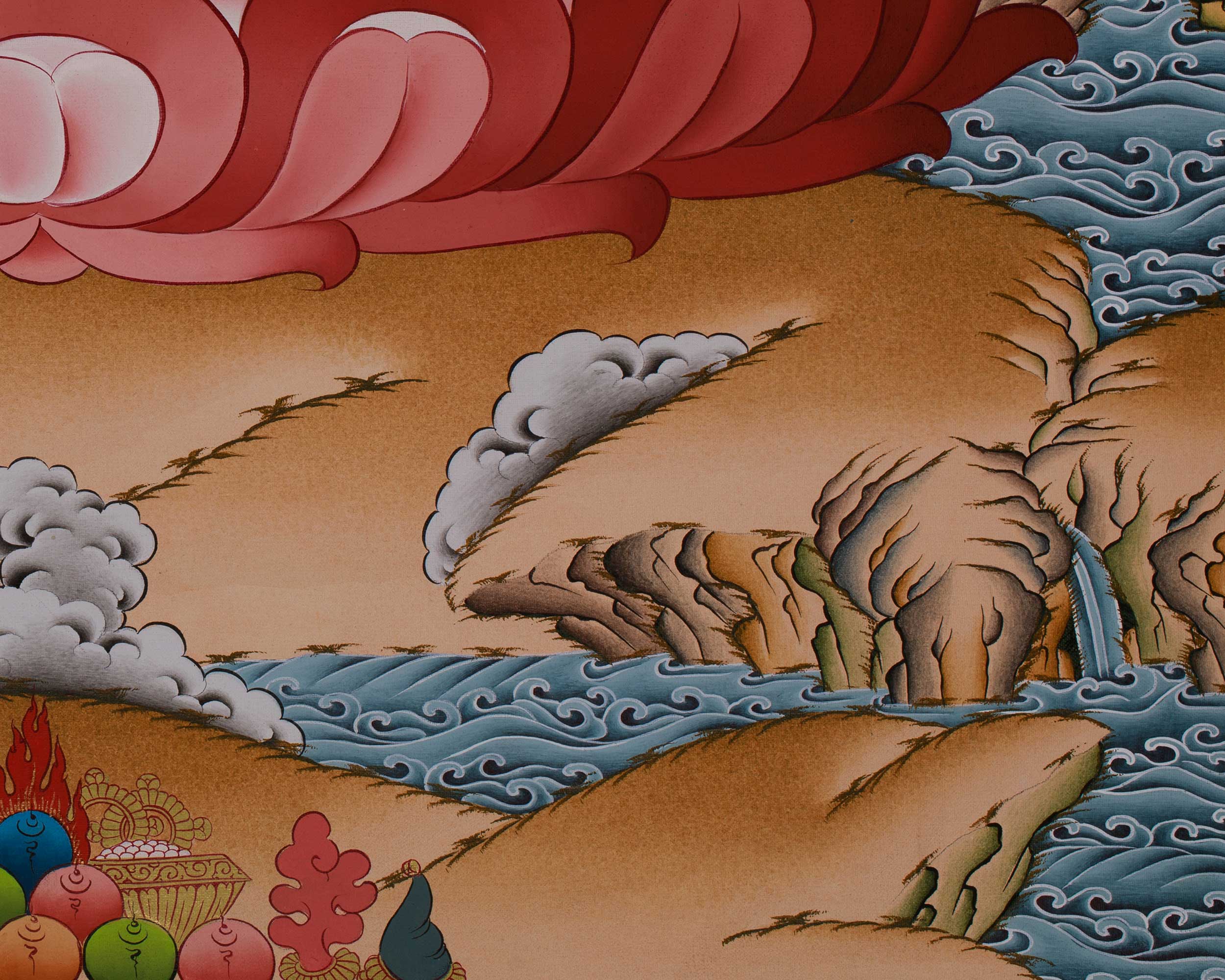 Tibetan Bodhisattva Manjushri Painting | Buddhist Deity of Knowledge