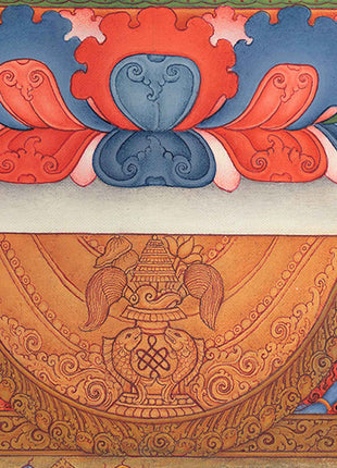Traditional Buddha Shakyamuni Thangka Print | Peaceful Deity | Home Decor