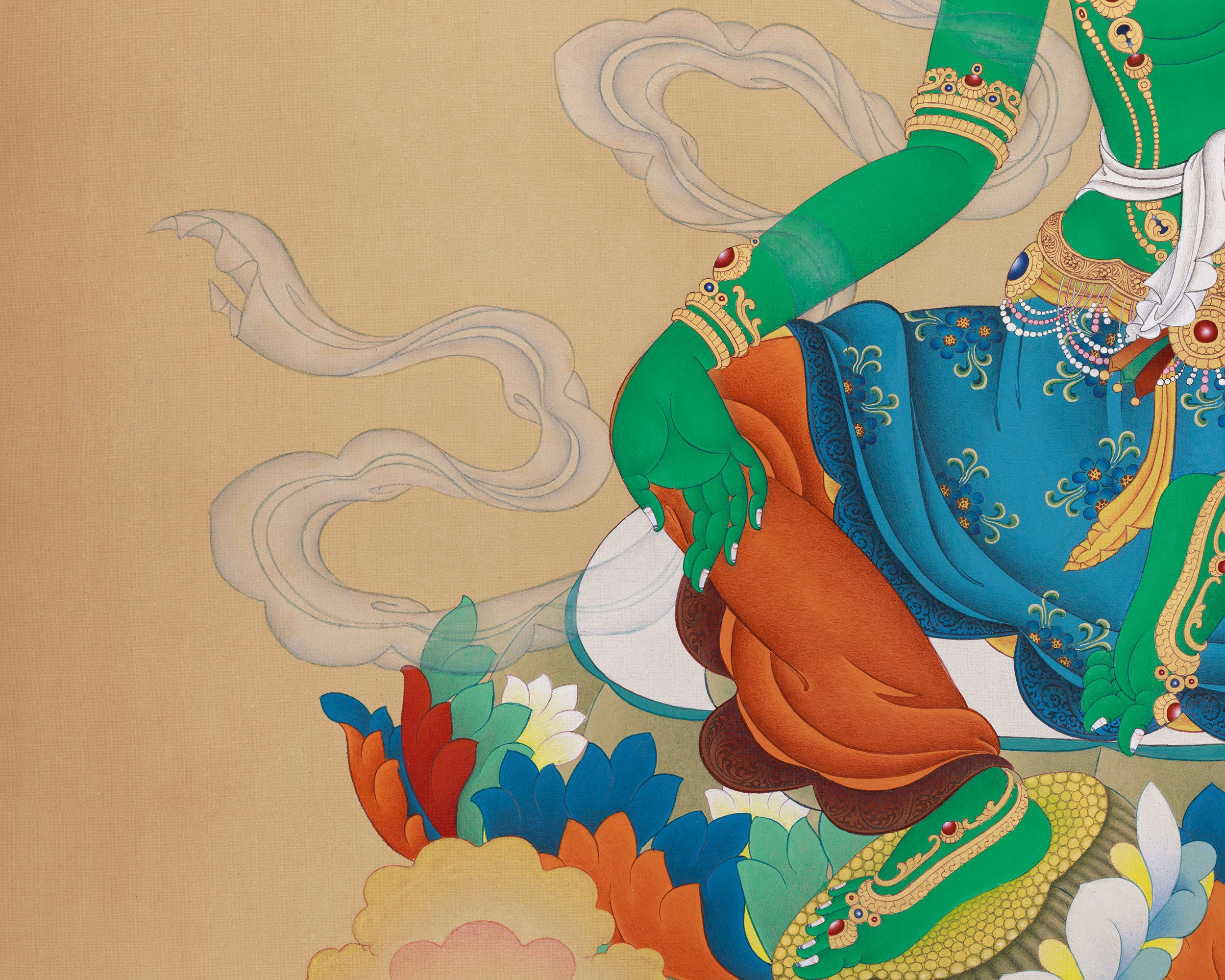 Compassionate Goddess Shyama Tara | The Divine Mother of Compassion and Fearless Protection in Large Format