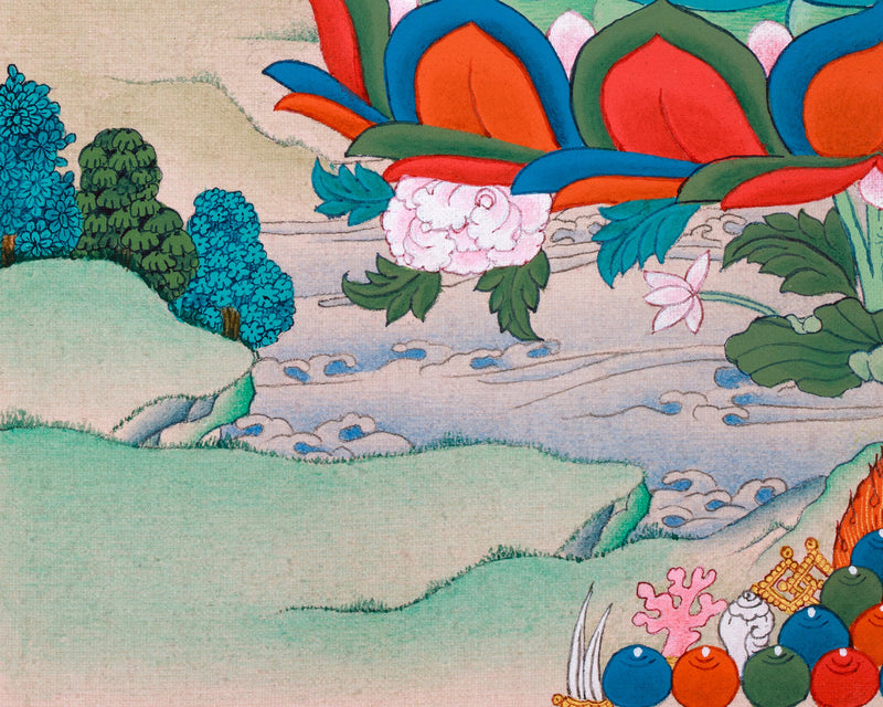 Vajrasattva Purification Thangka | Buddha of Renewal and Enlightenment