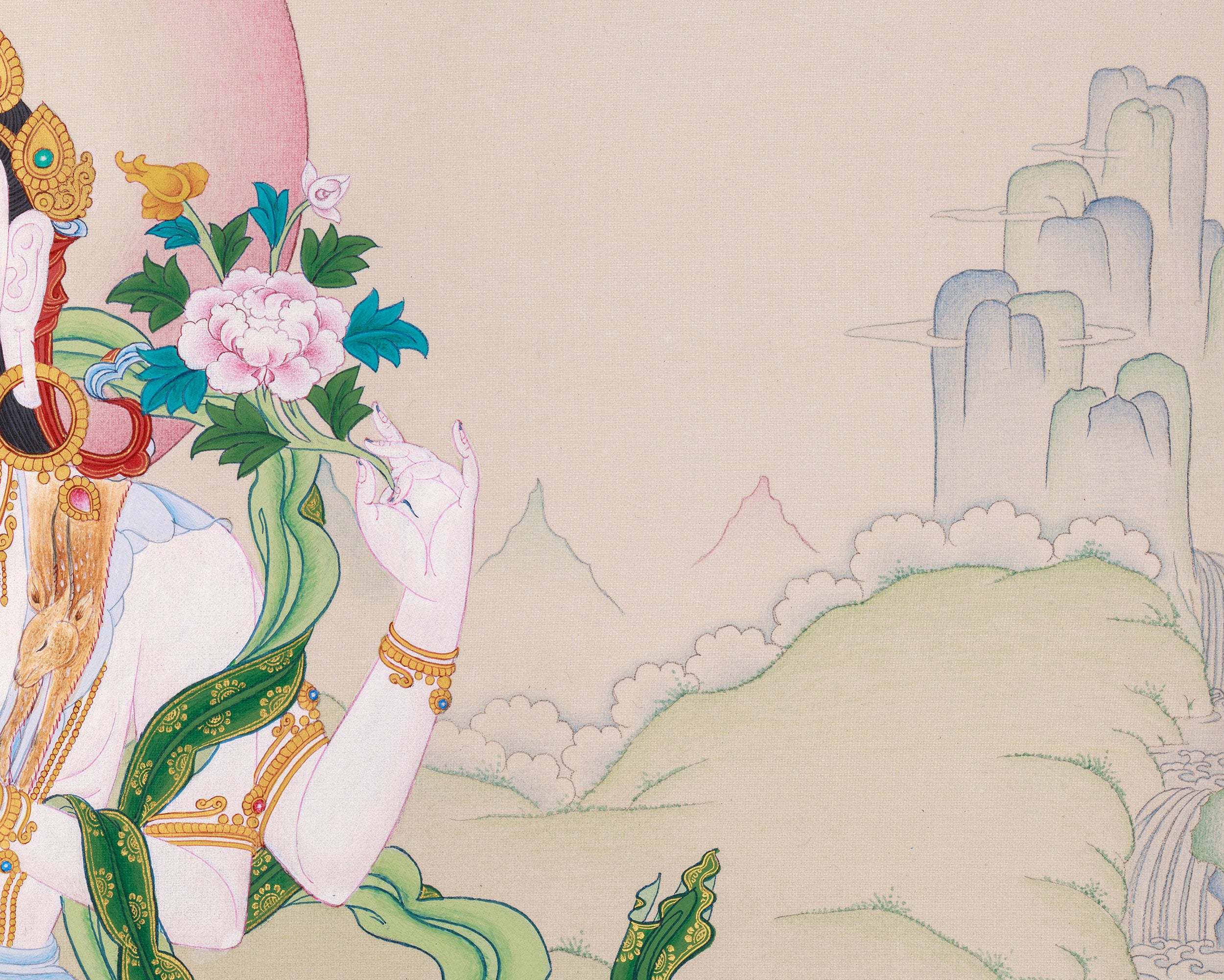 Buddha Avalokiteshvara Thangka Painting