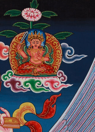 Goddess Saraswati Thangka | Sacred Art for Knowledge and Meditation