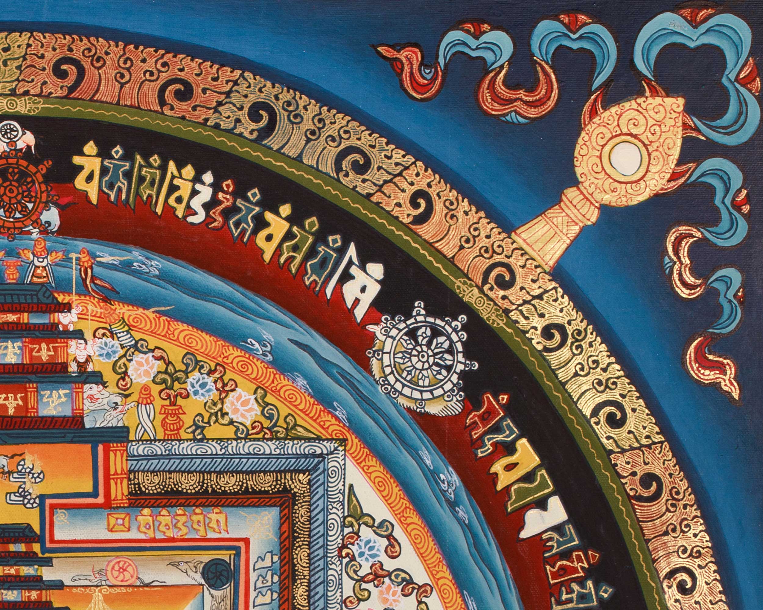 Kalachakra, Wheel of Time Thangka | Symbol of the Cycle of Existence and Liberation