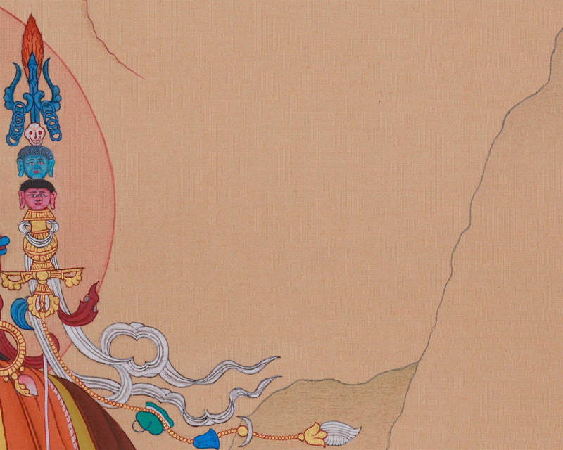 Minimalist Guru Rinpoche Thangka | Spiritual Awakening & Enlightenment