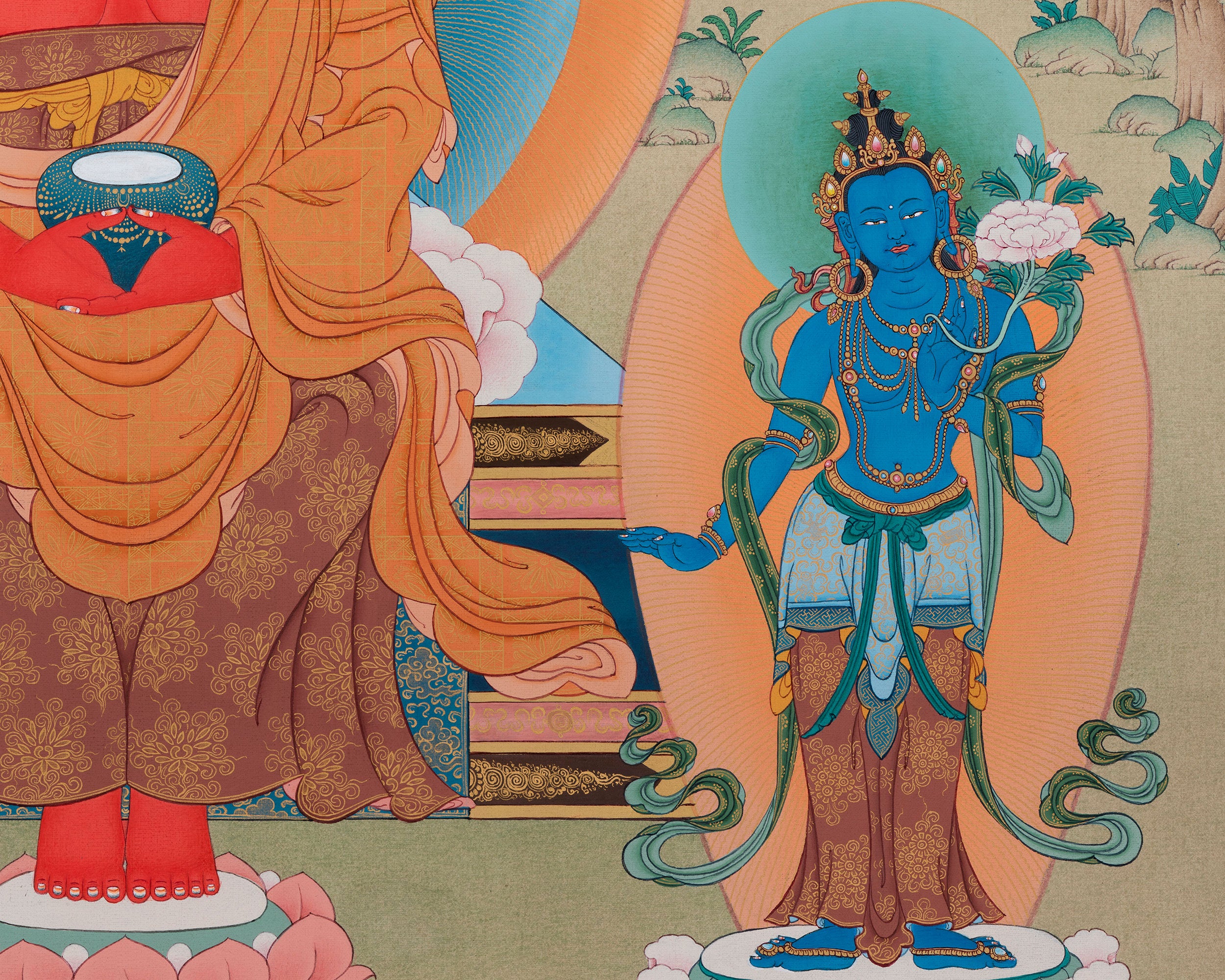 Buddha Amitabha Canvas Print | Rare Tibetan Artwork of the Buddha of Infinite Light