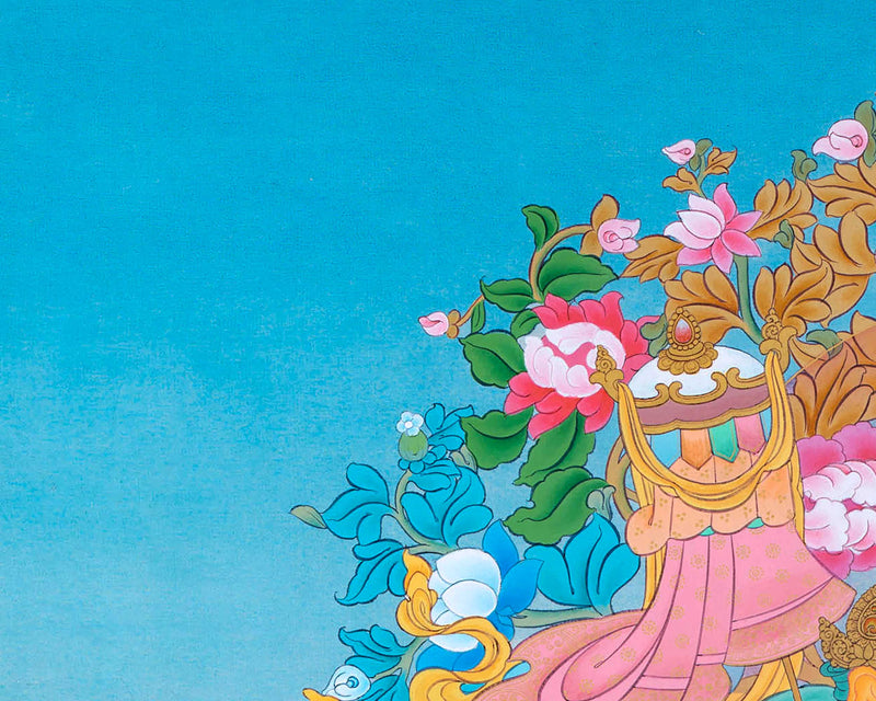 Hand-Painted Buddhist Wealth Deity | Namtoshe Thangka Art | Blessings of Wealth and Abundance