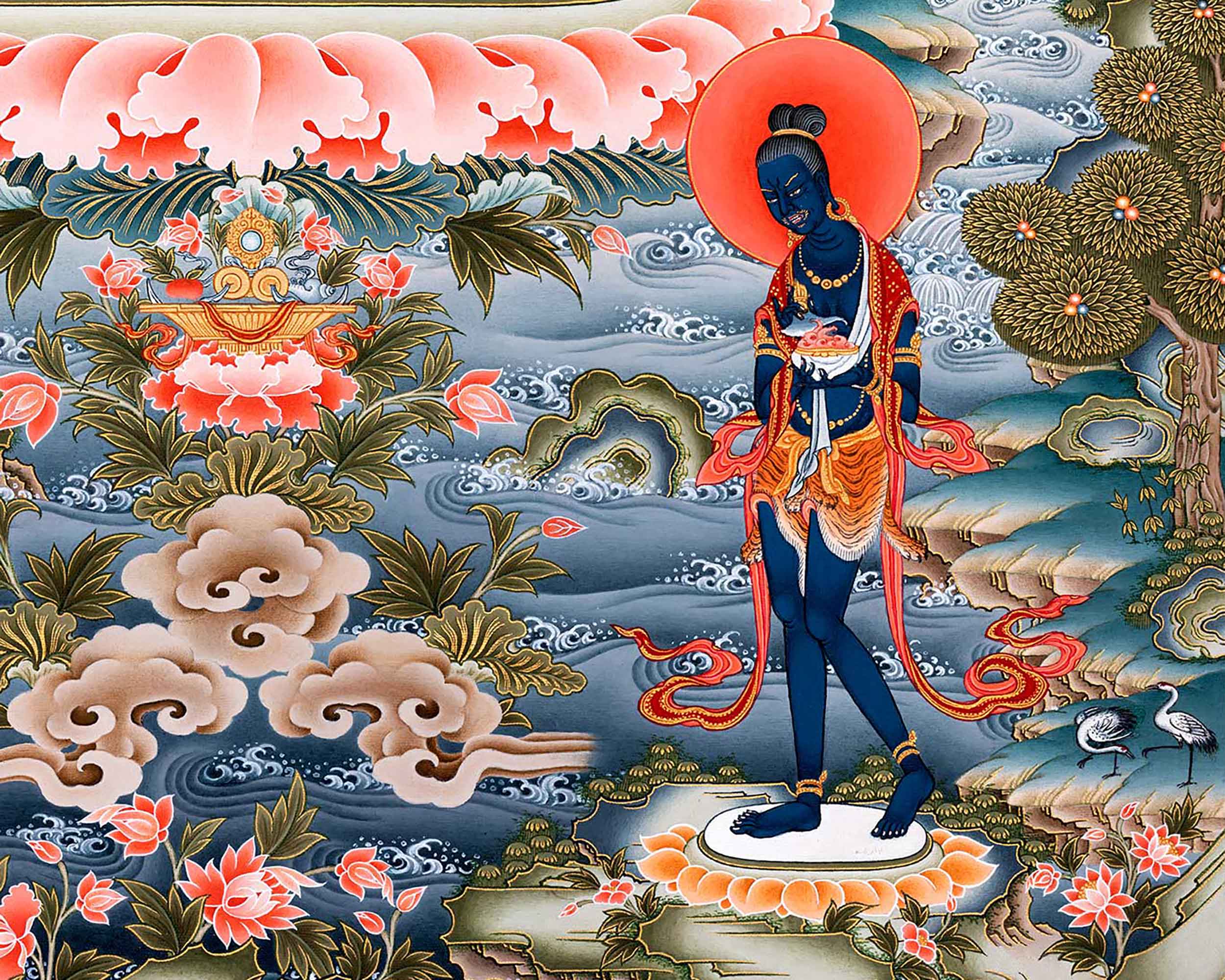 Mother White Tara Canvas Print | Tibetan Buddhist Print | Embrace the Enlightened Beauty