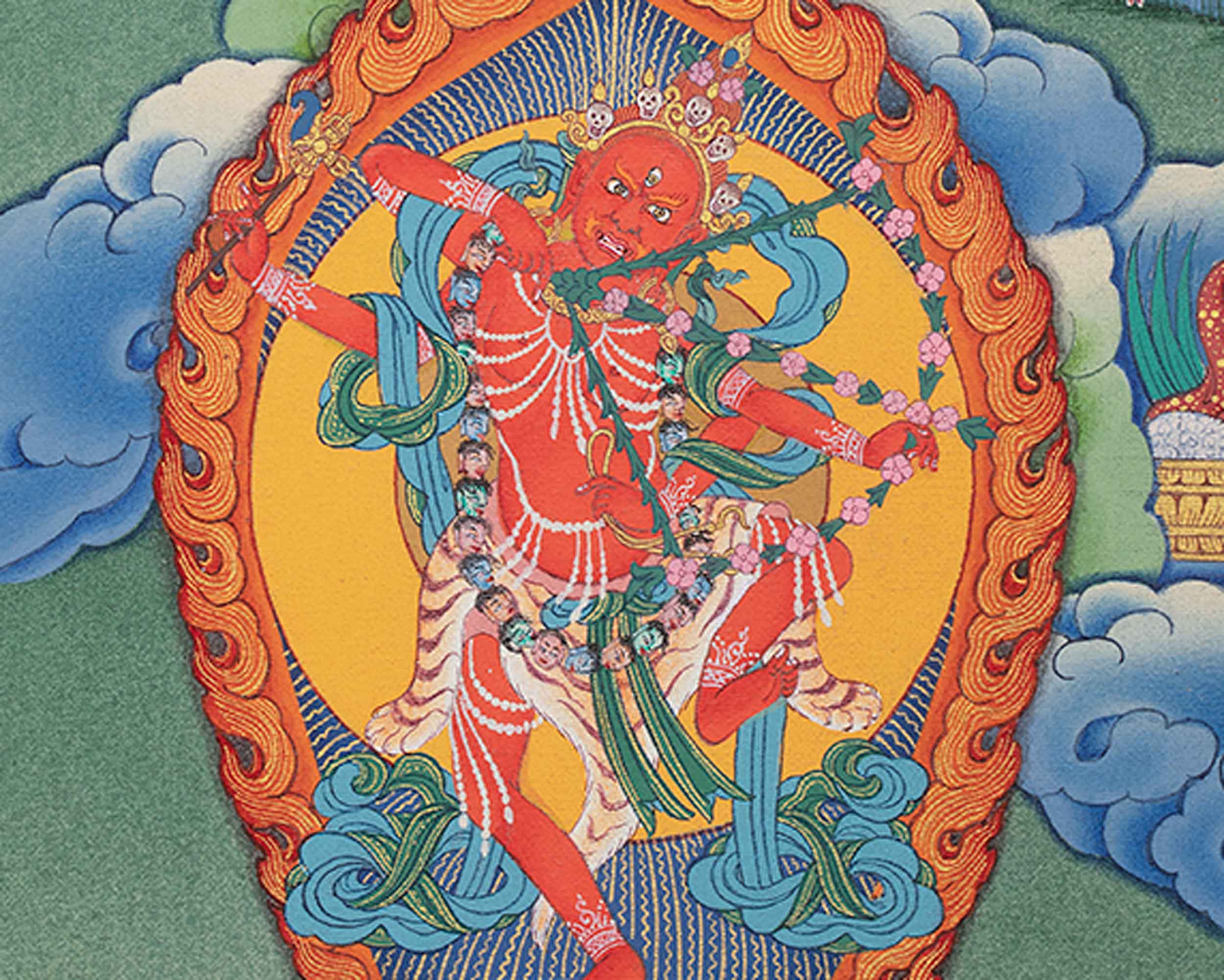 Traditional Pema Gyalpo Print | Guru Rinpoche's Manifestation Art | Buddhist Decor