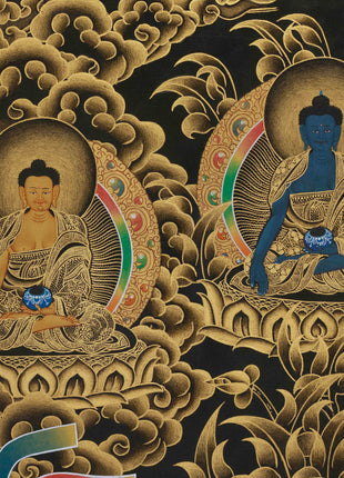 Enlightened Presence: Gautama Buddha Canvas Print | Enlightened One with Disciples
