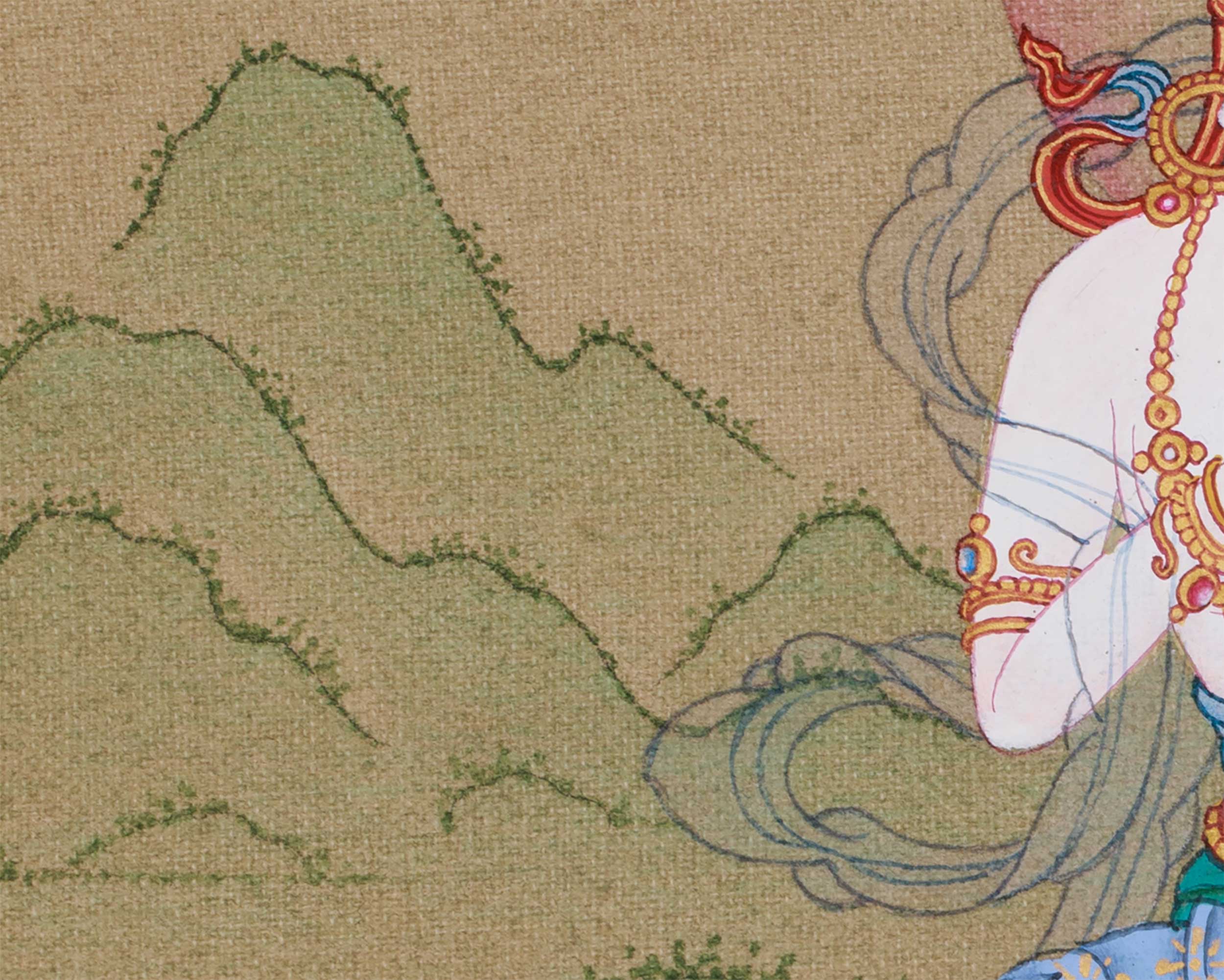 Buddha of Purification Vajrasattva Thangka | A Peaceful Deity