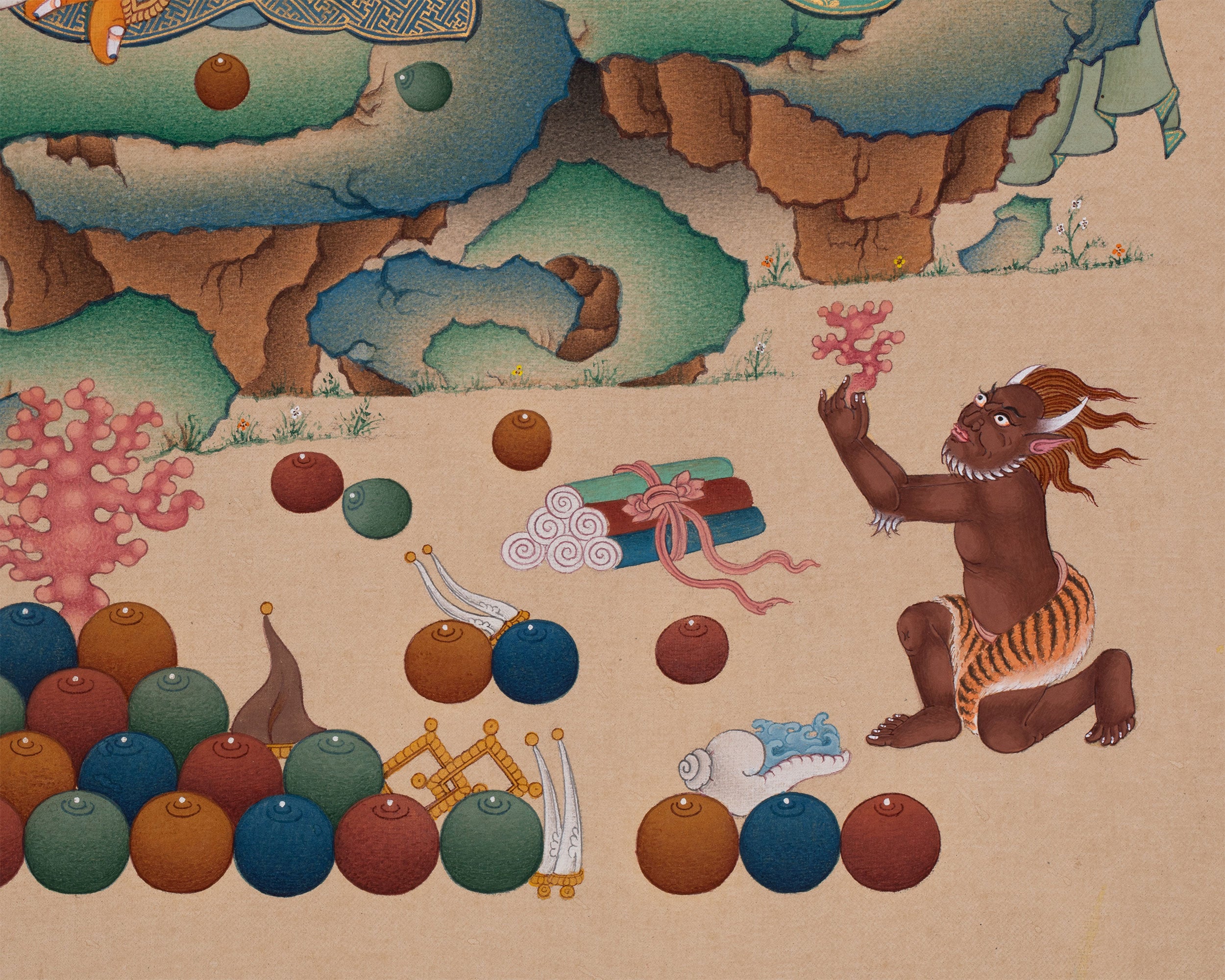 Manifest Financial Blessings with the Guardian of Wealth Dzambhala Thangka