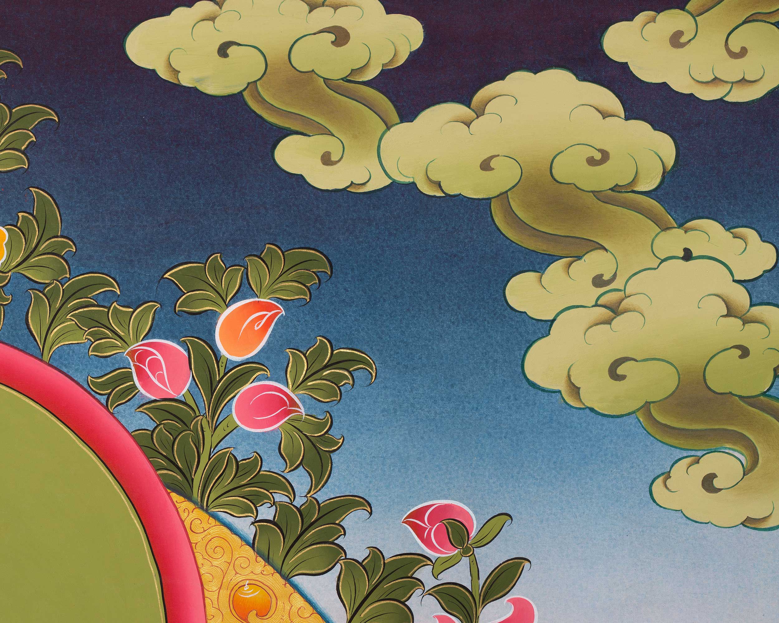 Big Shakyamuni Buddha Tibetan Thangka | Buddhist Wall Decor