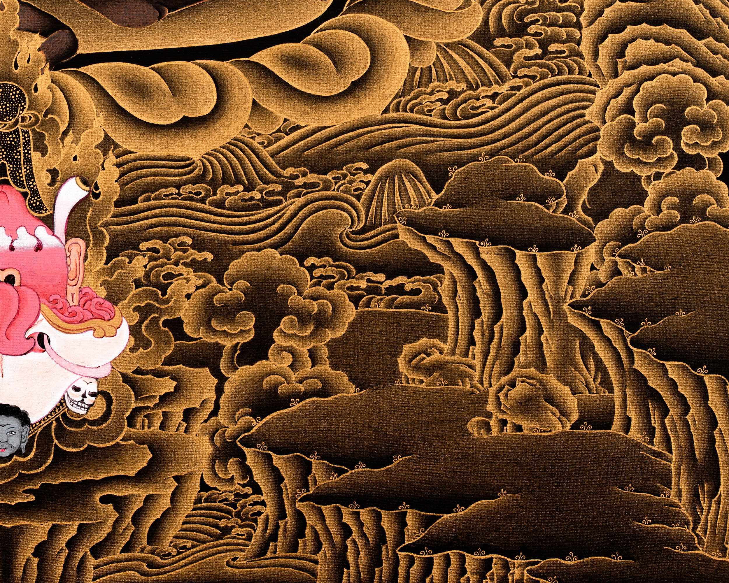 Wrathful Ekajati Canvas Print | High-Quality Giclee Thangka Print