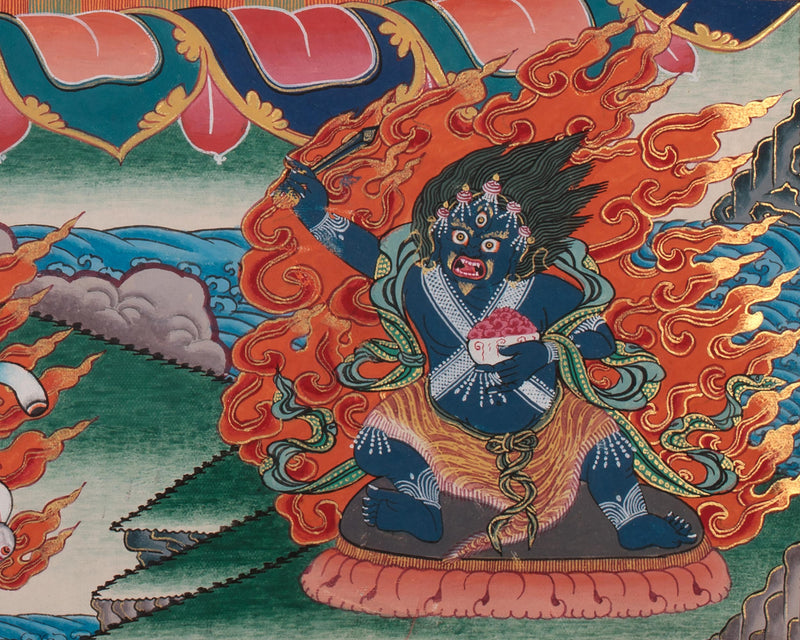 Heruka Yamantaka Thangka | The Wrathful Conqueror of Death