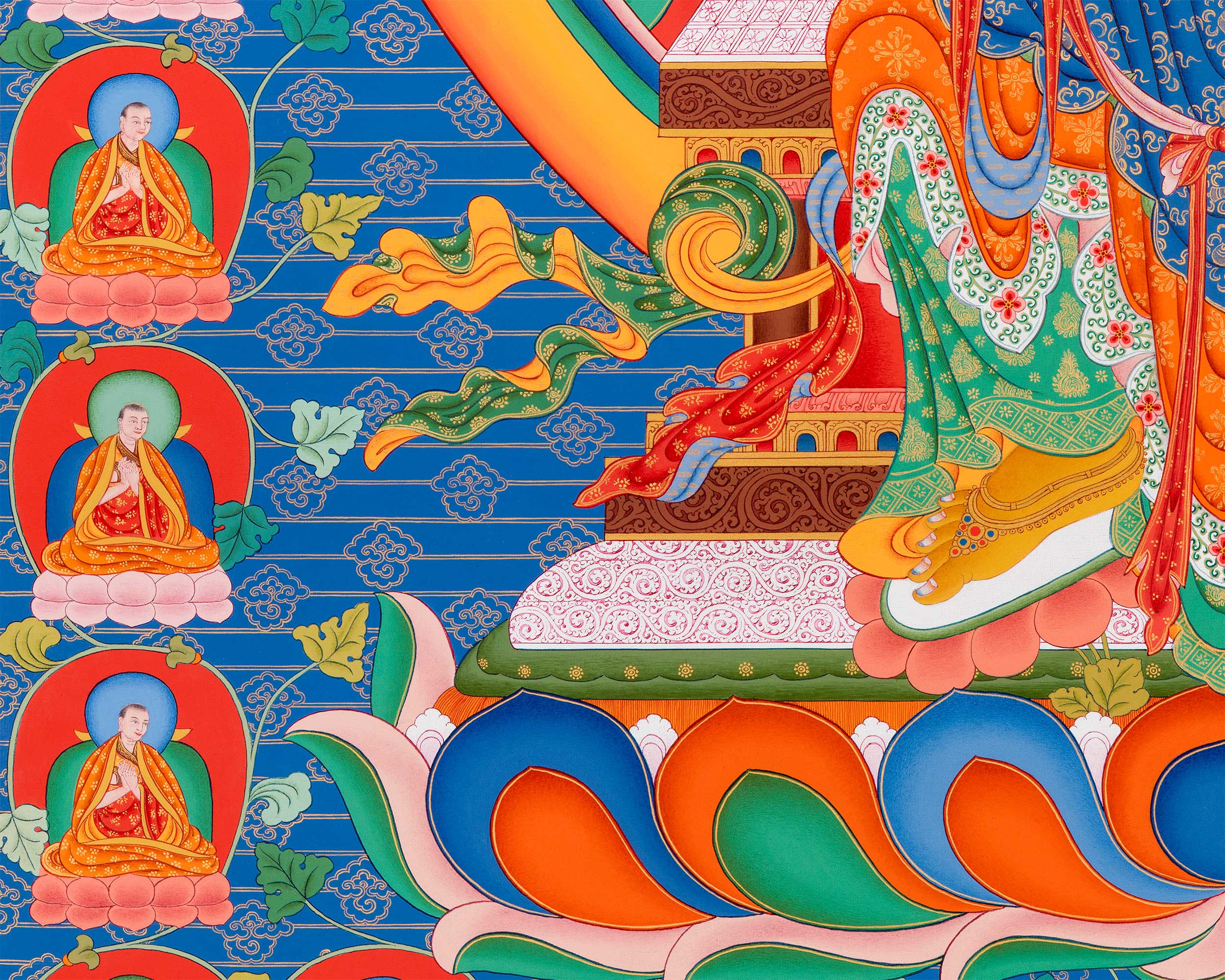 Maitreya Bodhisattva Thangka Print | The Future Buddha |  Buddhist Spiritual Gift Ideas
