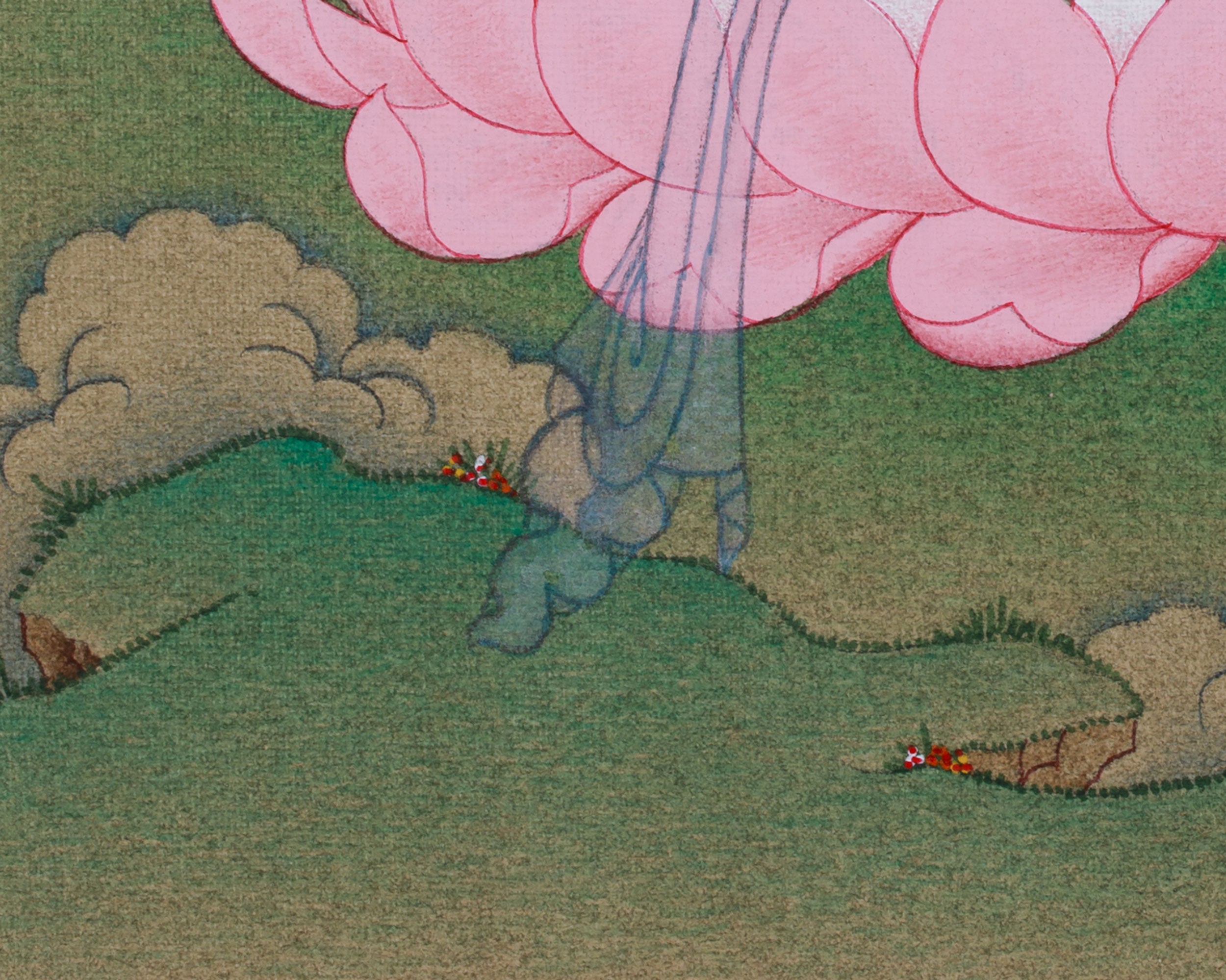 Miniature Enlightened Buddha Amitayus Thangka