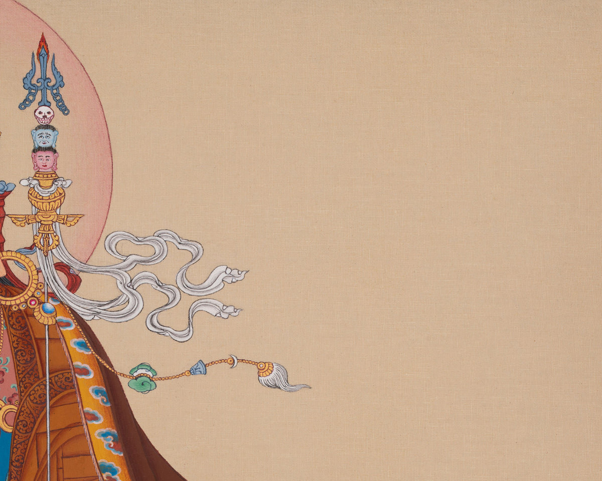 Traditional Padmasambhava Thangka | Guru Rinpoche Art | Lotus-Born Master