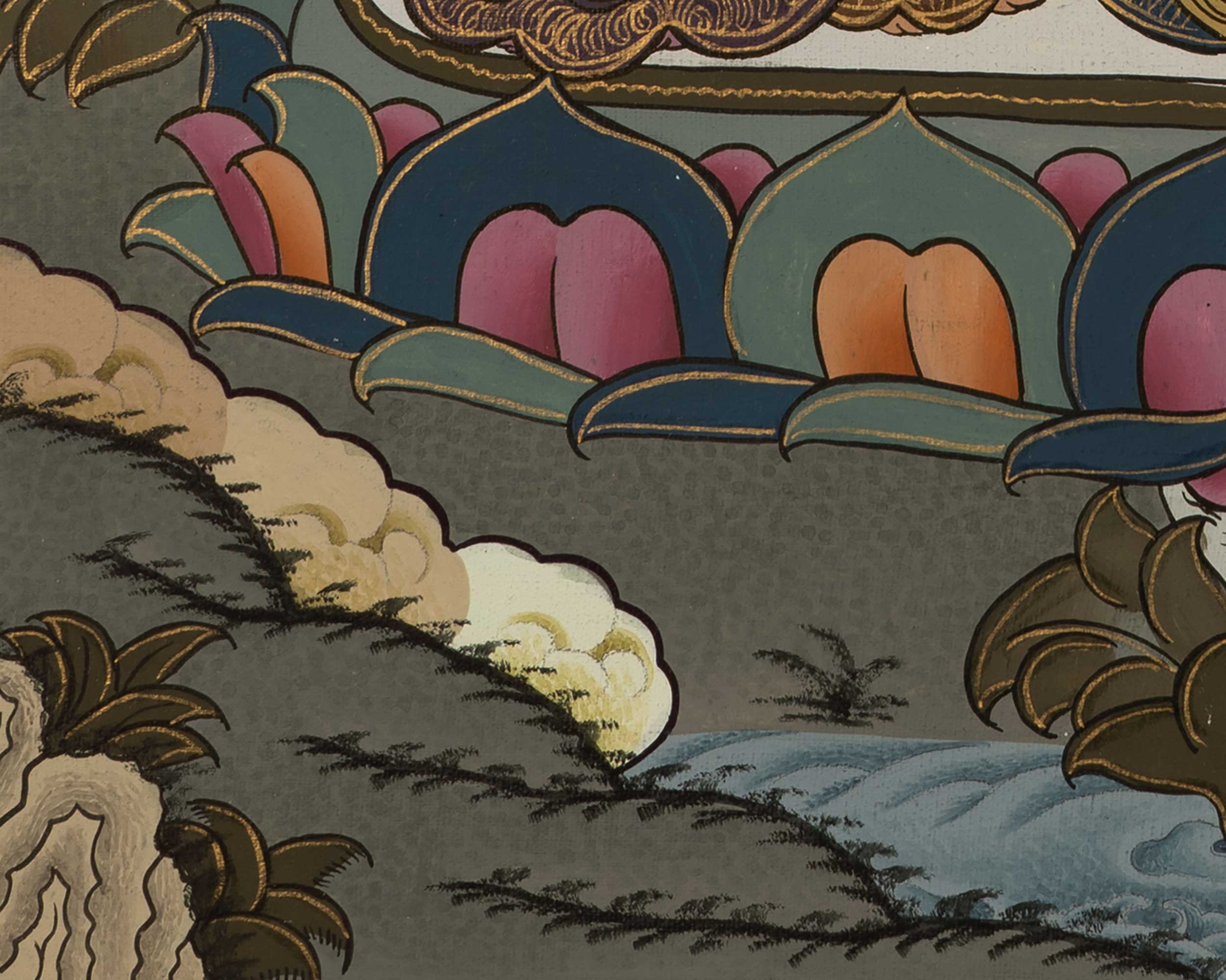 Manjushree Thangka Painting | Buddhist Wall Hanging