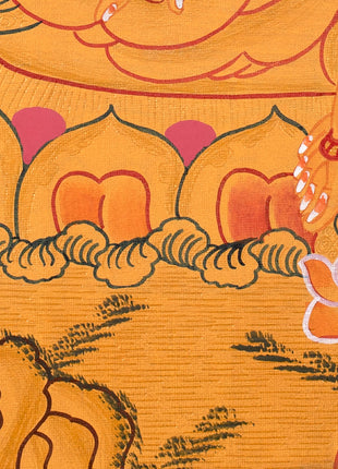 Dzambhala, The Deity of Abundance | Buddhist Wealth Deity Thangka